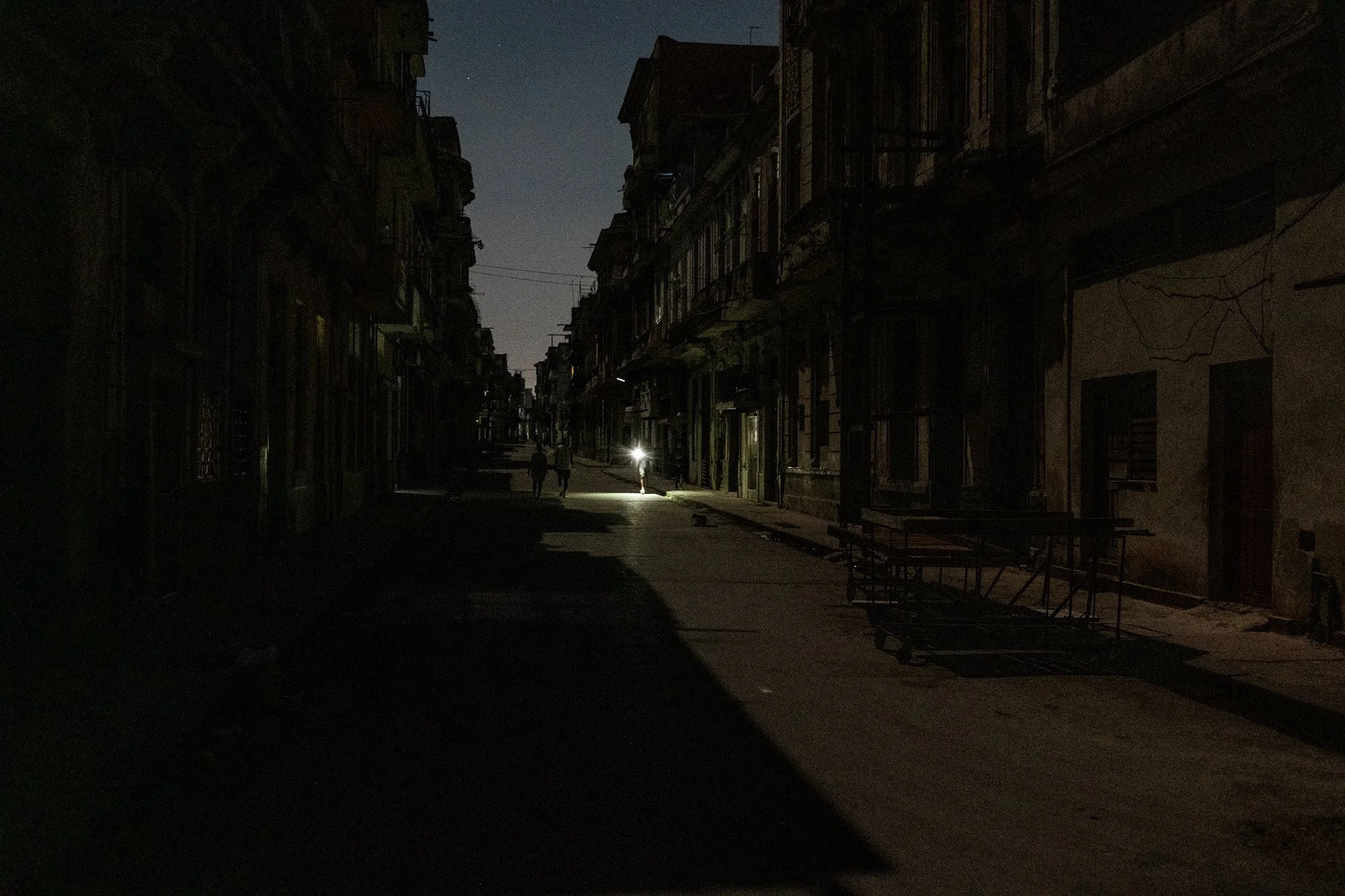 A street in Havana during a local blackout. 