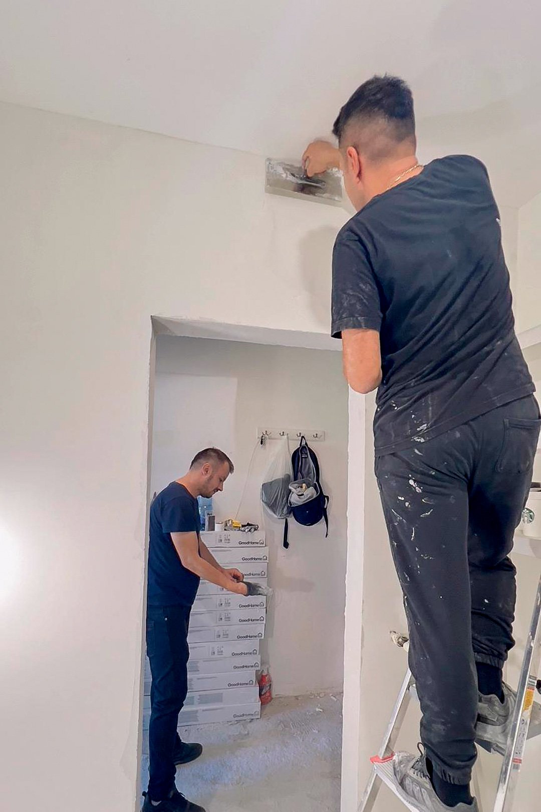 Bathroom renovation in progress 