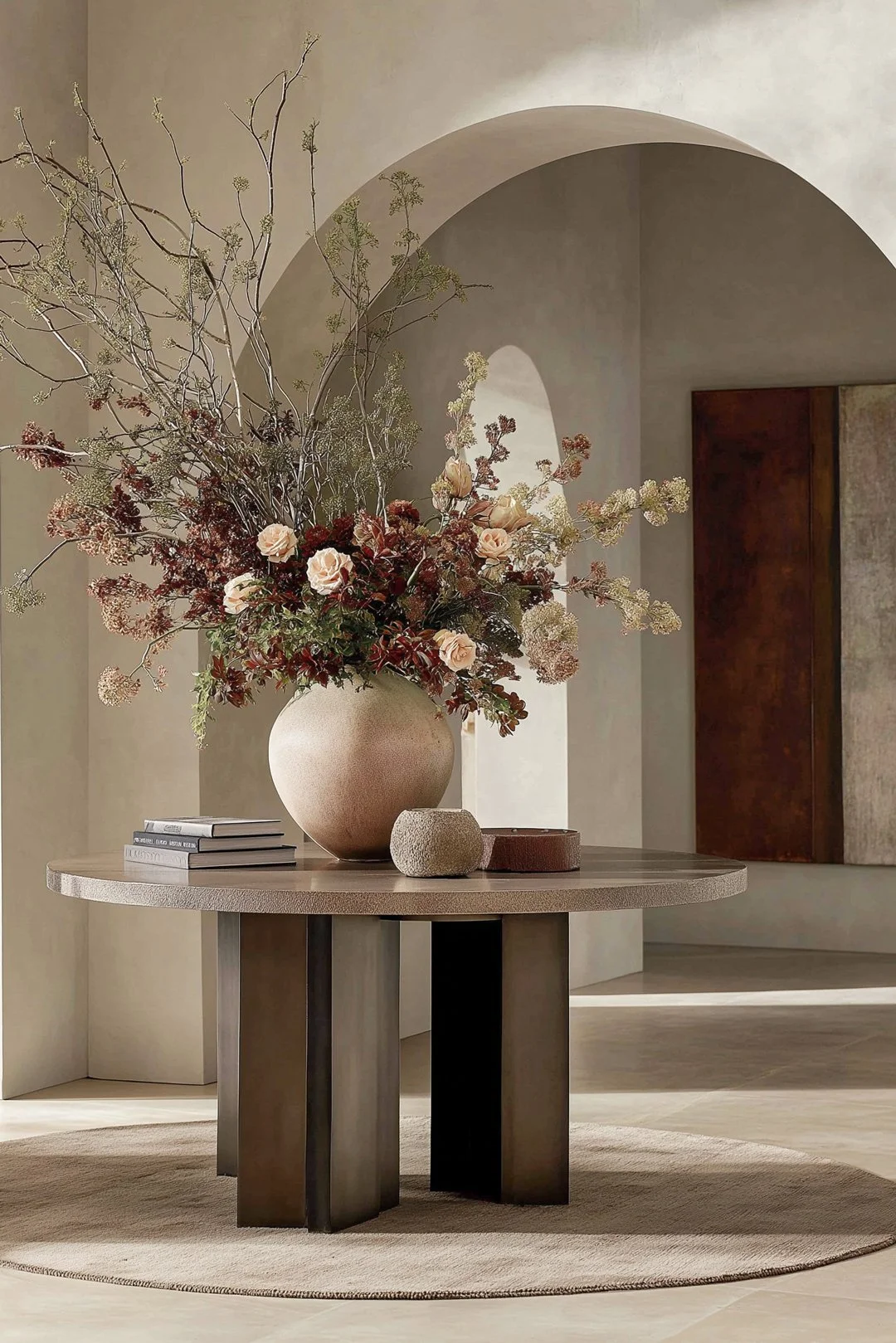 grand-floral-arrangement-ceramic-vase-arched-entryway-styling.jpg