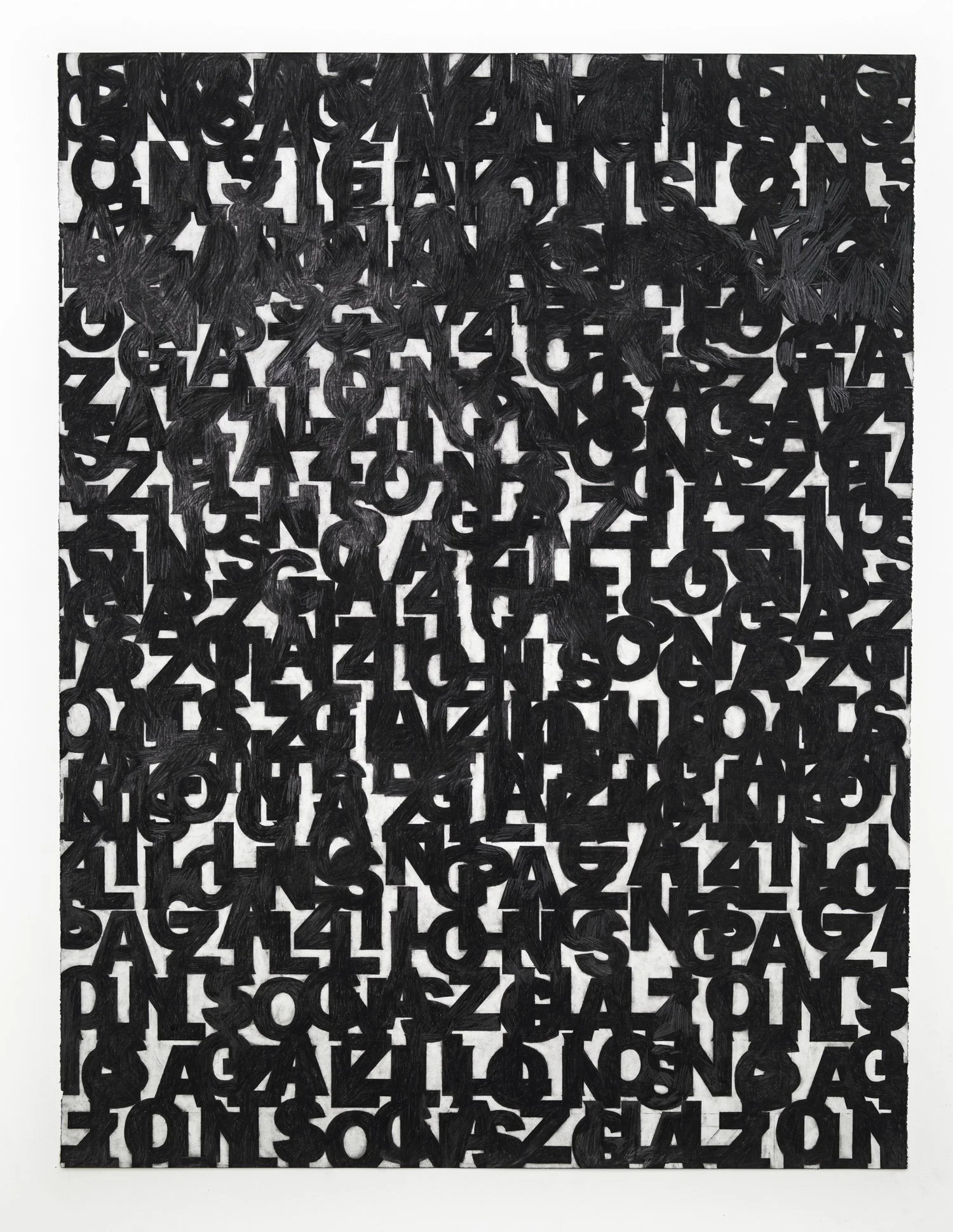 "GAZILLIONS V," 2026, graphite on paper, 38 inches x 50 inches 