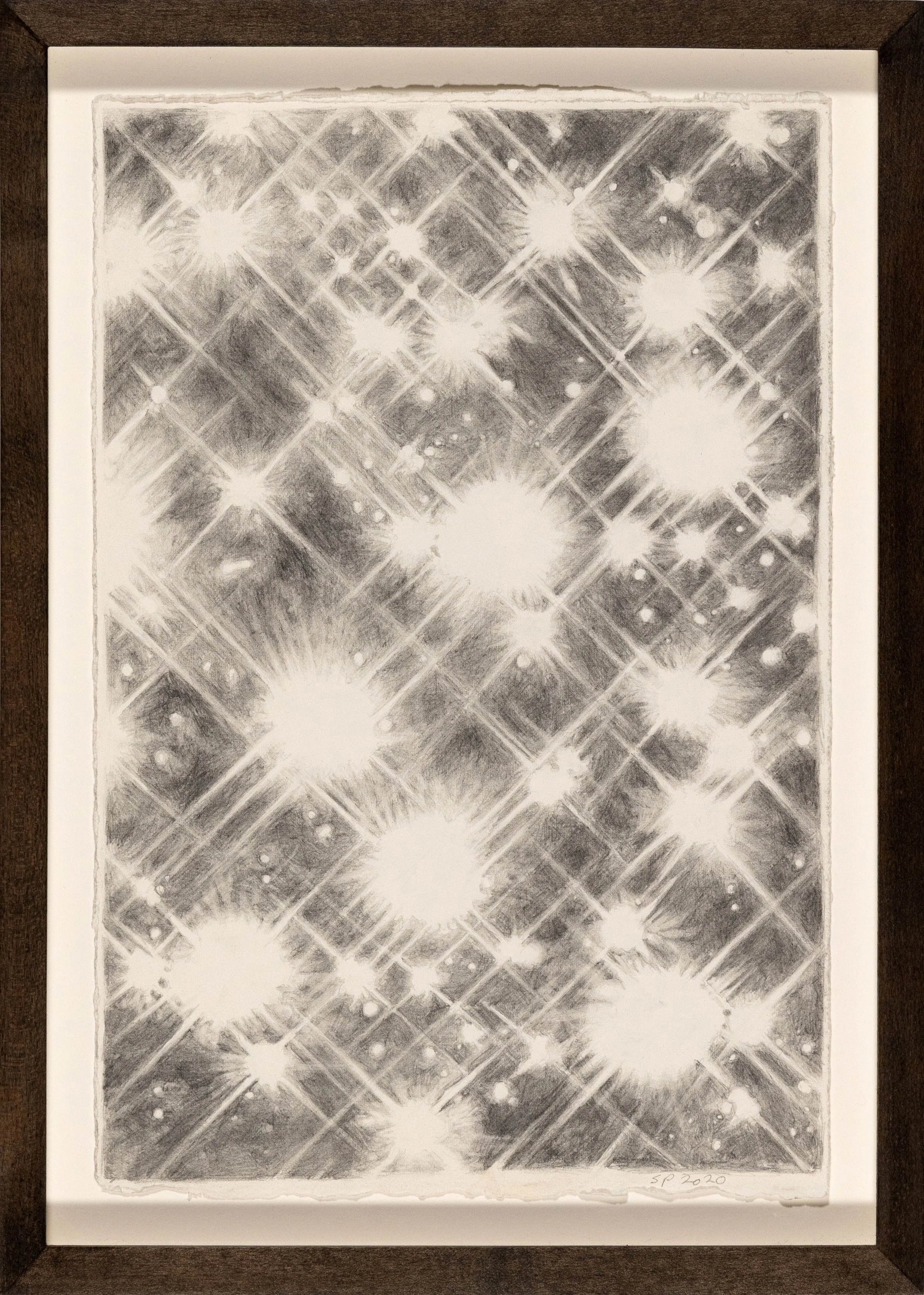 "Untitled Stars," 2020, graphite on paper, 7.5 x 11 inches