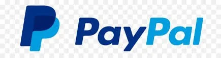 PayPal logo featuring a stylized blue 'P' and the company name in blue text.