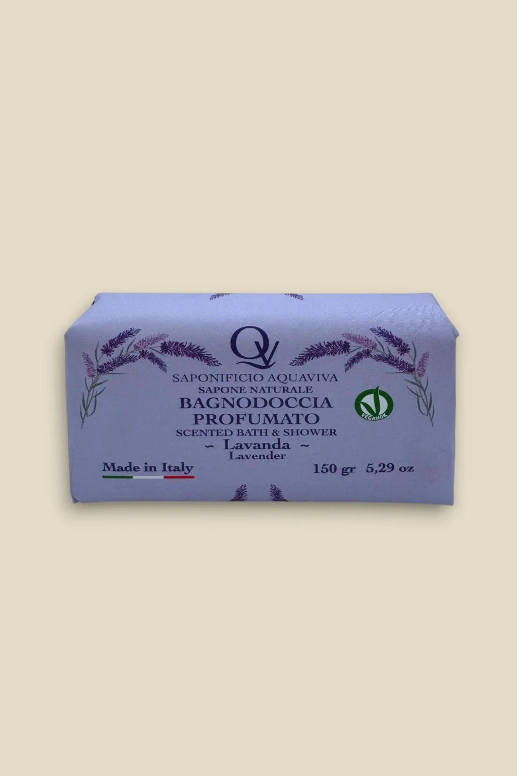 Italiaanse zeep Lavanda van Saponificio Aquaviva, 150 gram