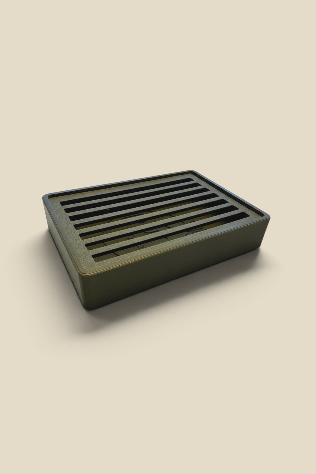 Zeephouder met open ribbelstructuur voor afwatering