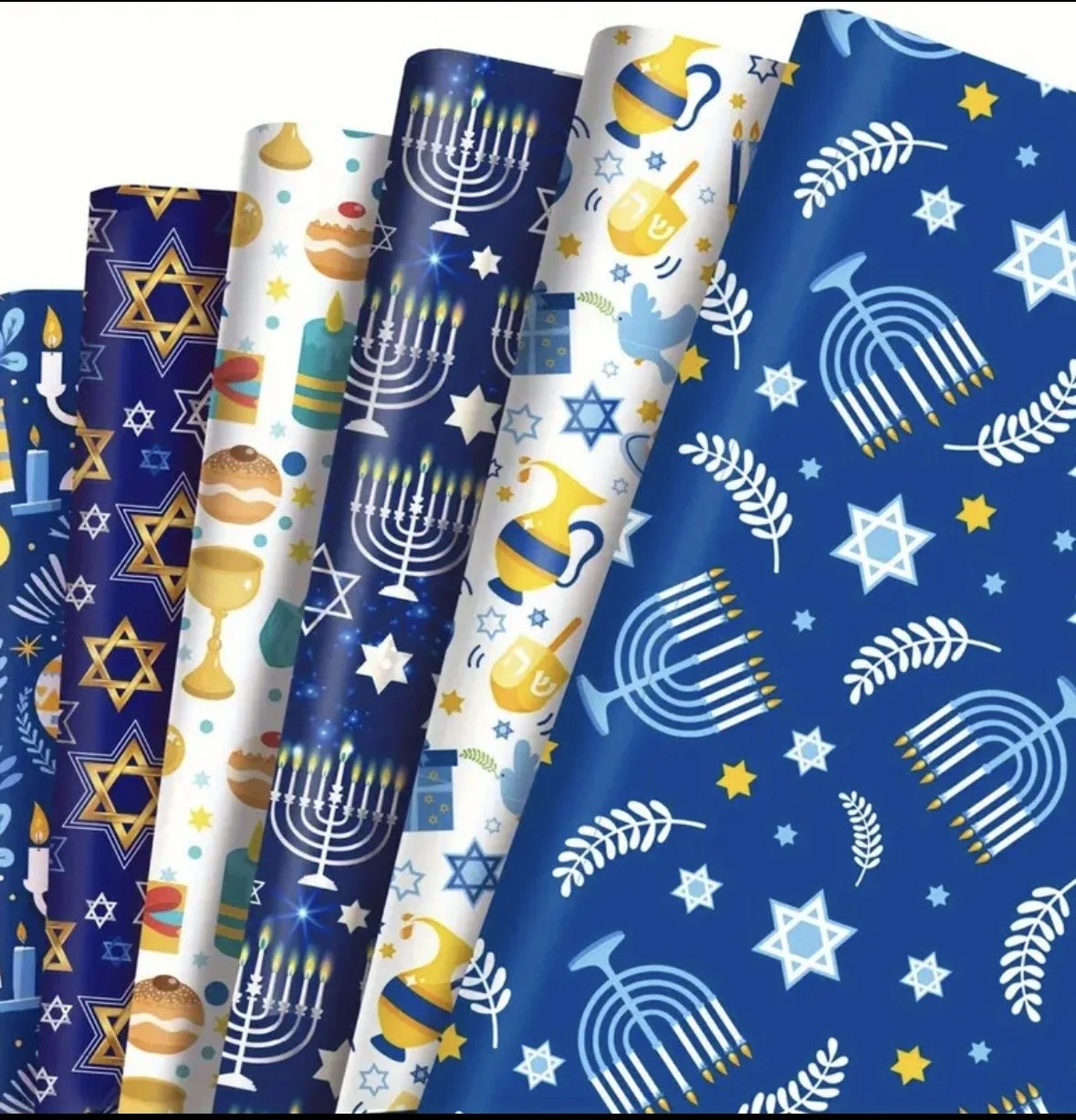 chanukah gift wrapping.