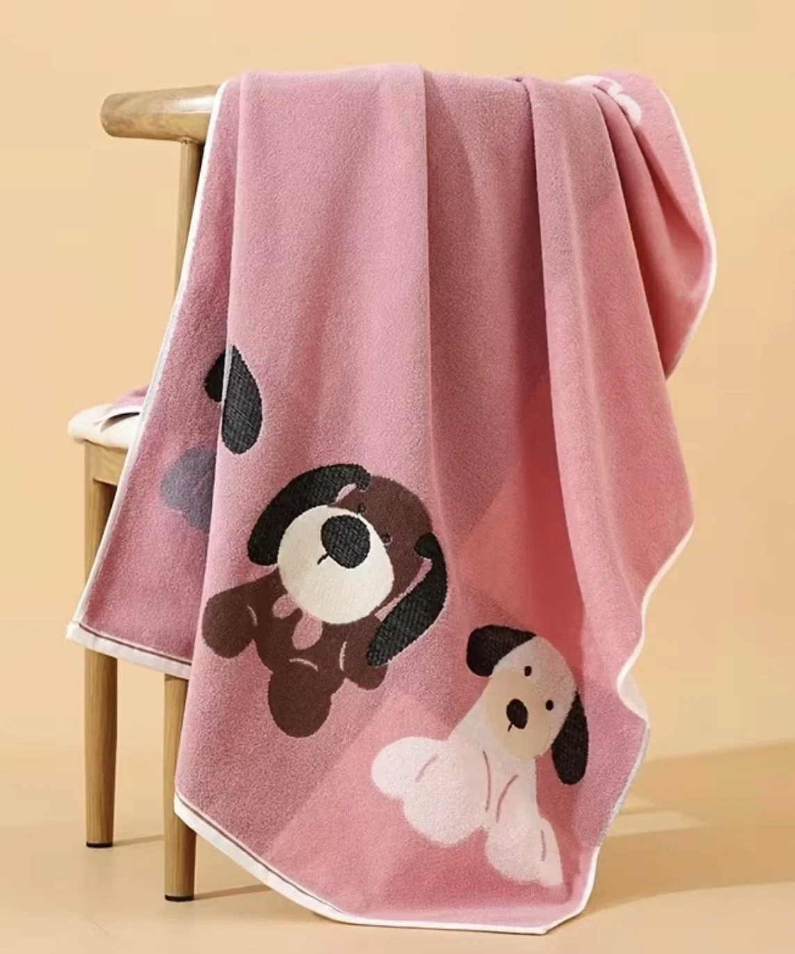 Dog bath towel in Pink
