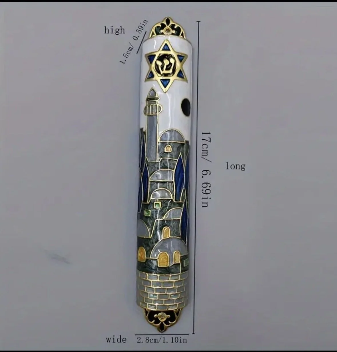 Jerusalem Backdrop Mezuzah Cover