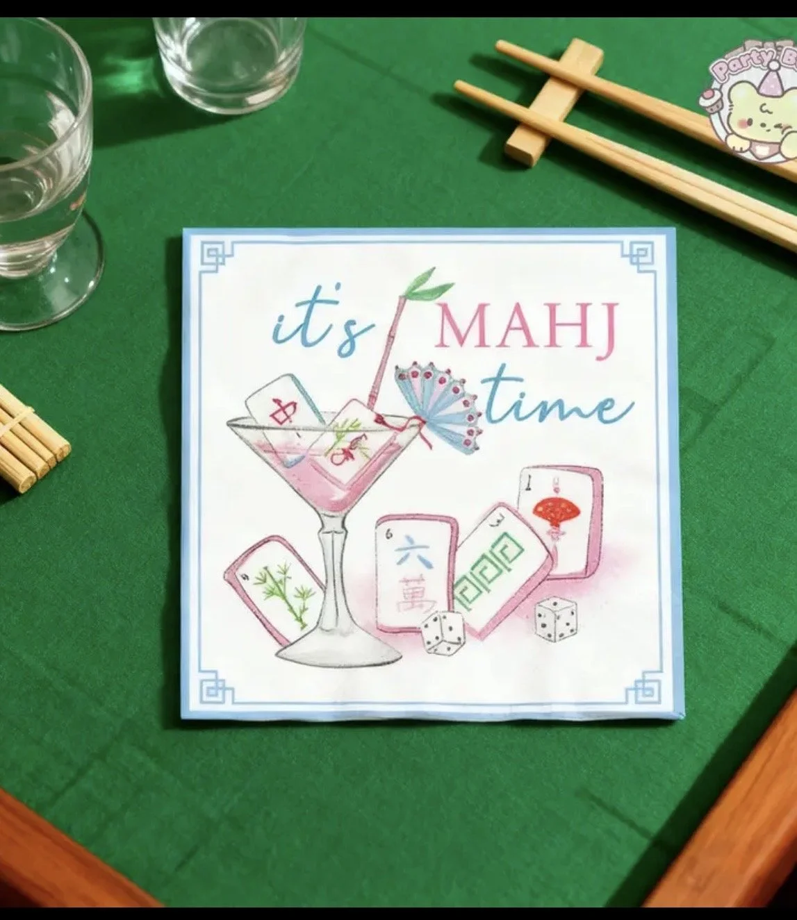 It's Mahjong Time napkins