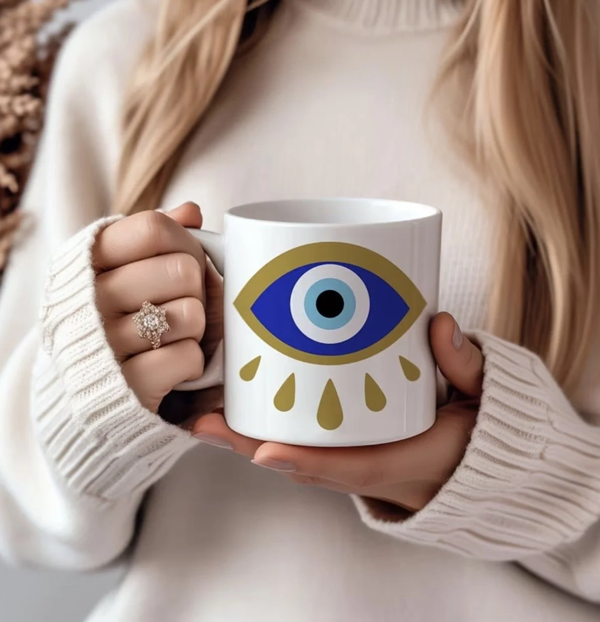 Evil eye with ray mug