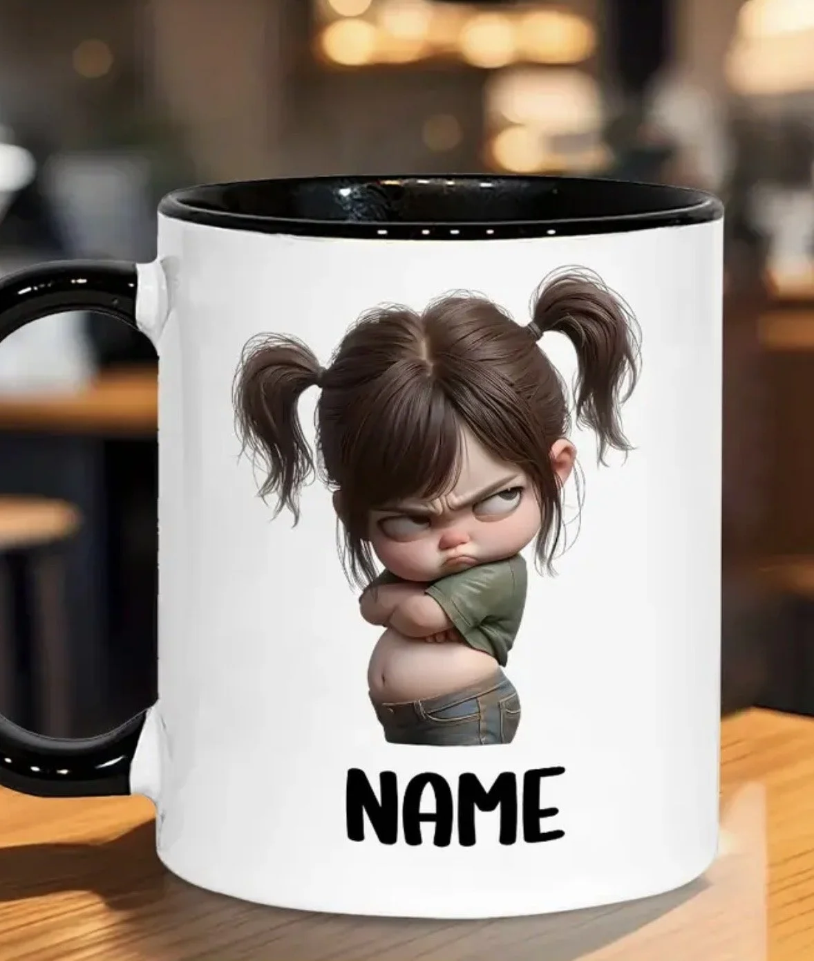 Girls with arms crossed personalized mug