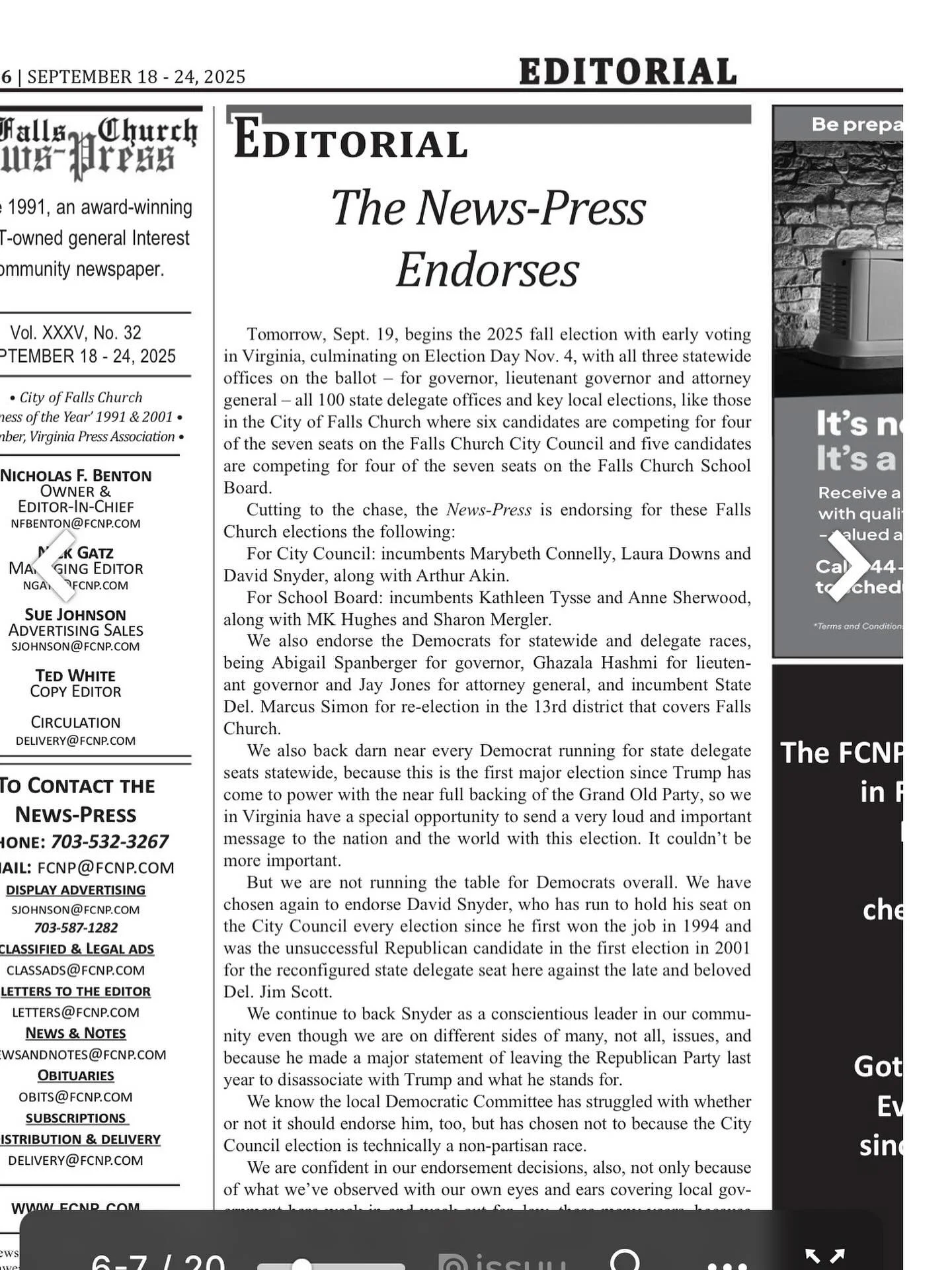 Thank you, @fcnewspress for endorsing me. If elected, I will not let you down. ⭐️