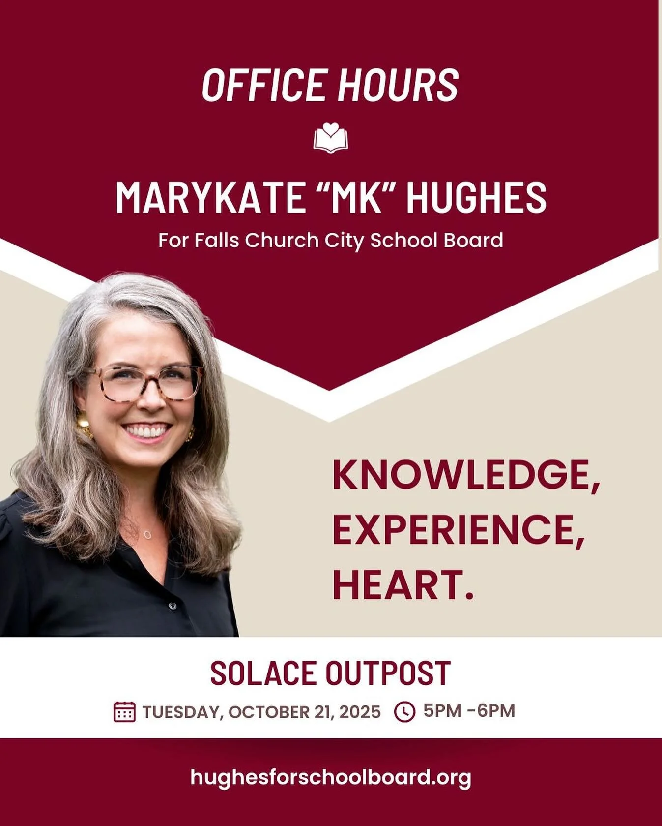 Join me tomorrow @solacebrewing for office hours from 5-6pm. 🙌🏻 Also, tomorrow = 2 weeks until #electionday ! 🗳️