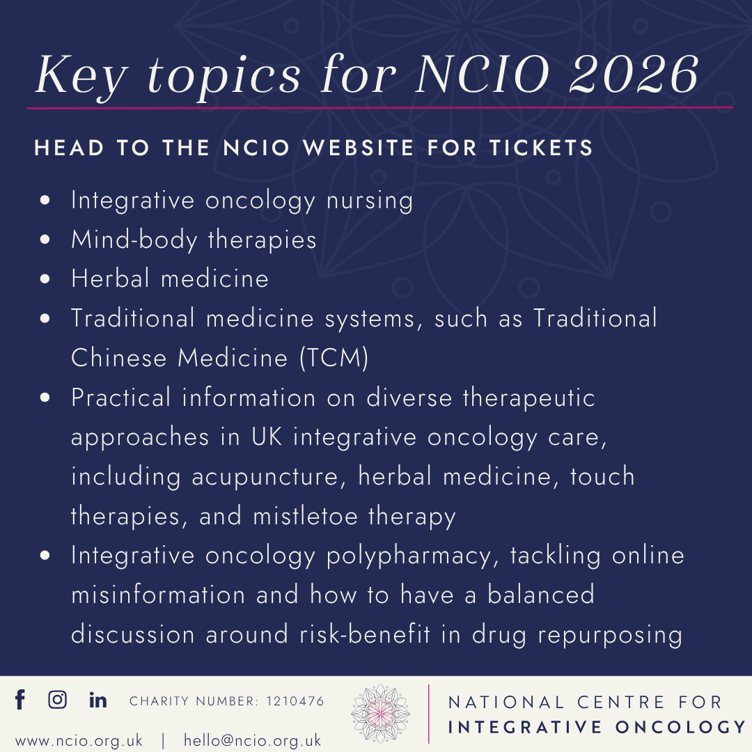 Learn about integrative oncology nursing, mind-body therapies, herbal medicine, acupuncture and mistletoe therapy at the NCIO conference