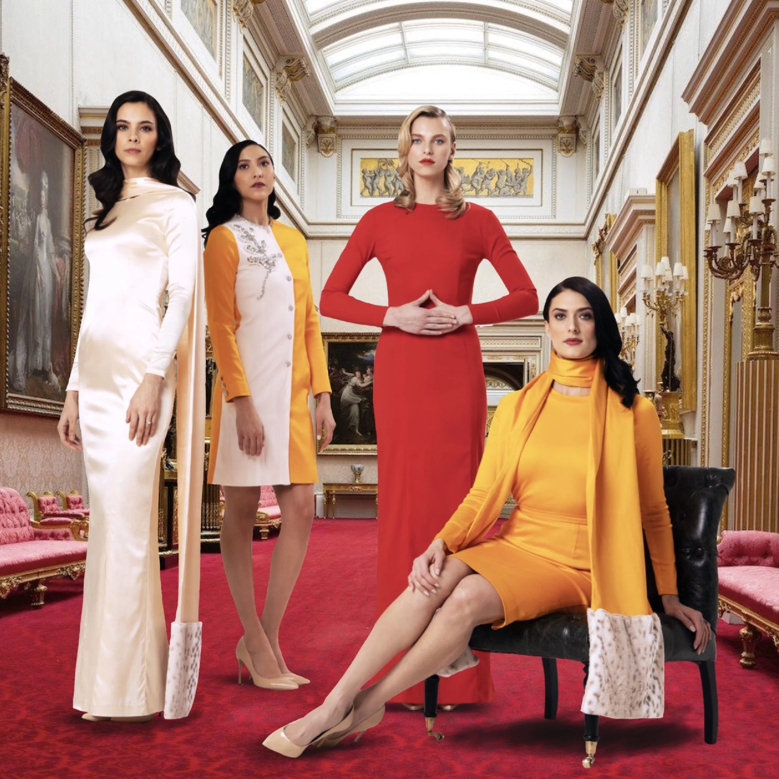 (Left to right) Kamali'i Kulani, Christina Niemann, Morgan Olson, and Jenna DelloRusso photographed by Michael Ori, Hair & Makeup by Vince Hernandez