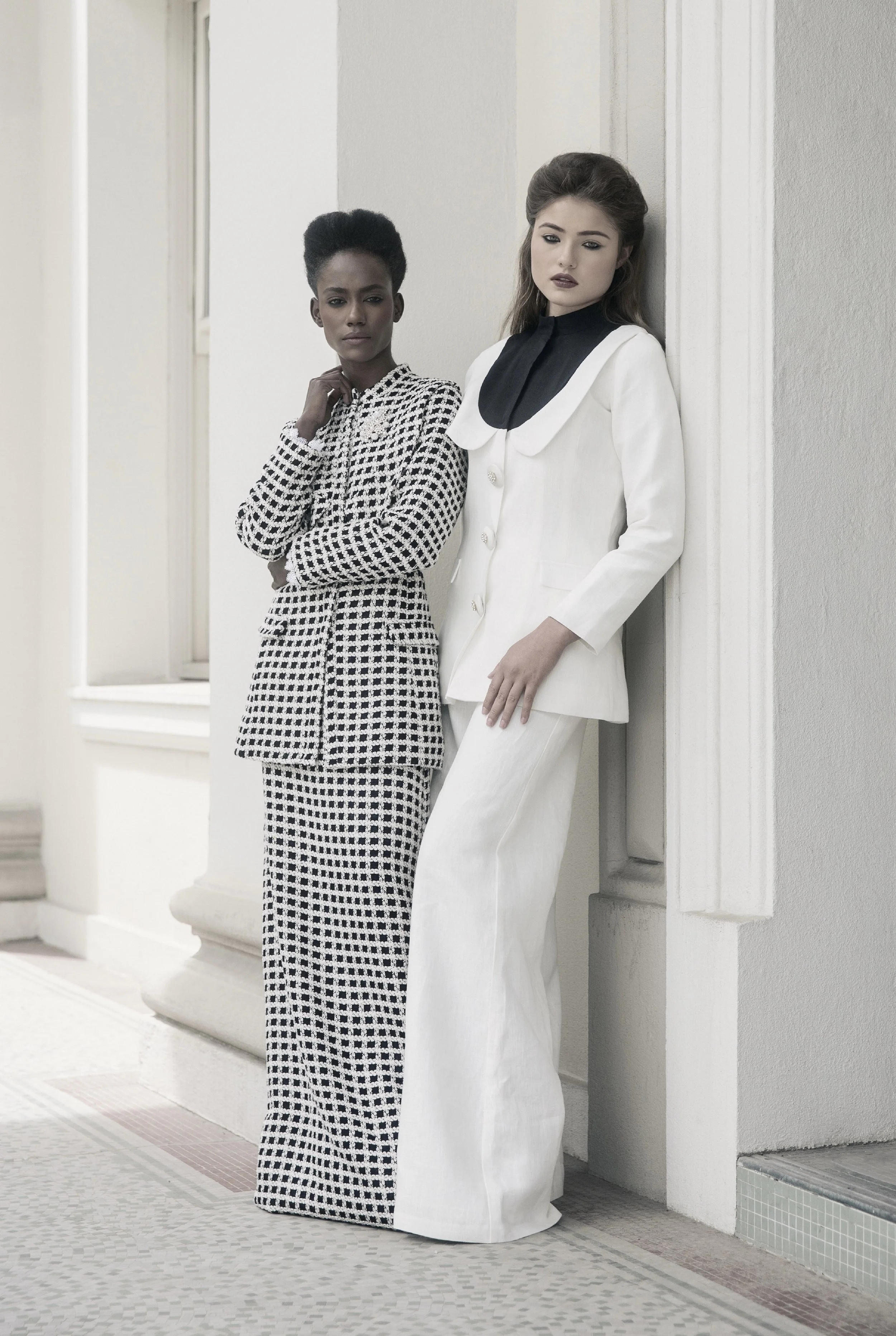 Dieumerci Kasemire (left) and Elsa Harper (right) photographed by Phillip Istomin, Hair by Steven Robertson, and Makeup by Liz Oyeneyin