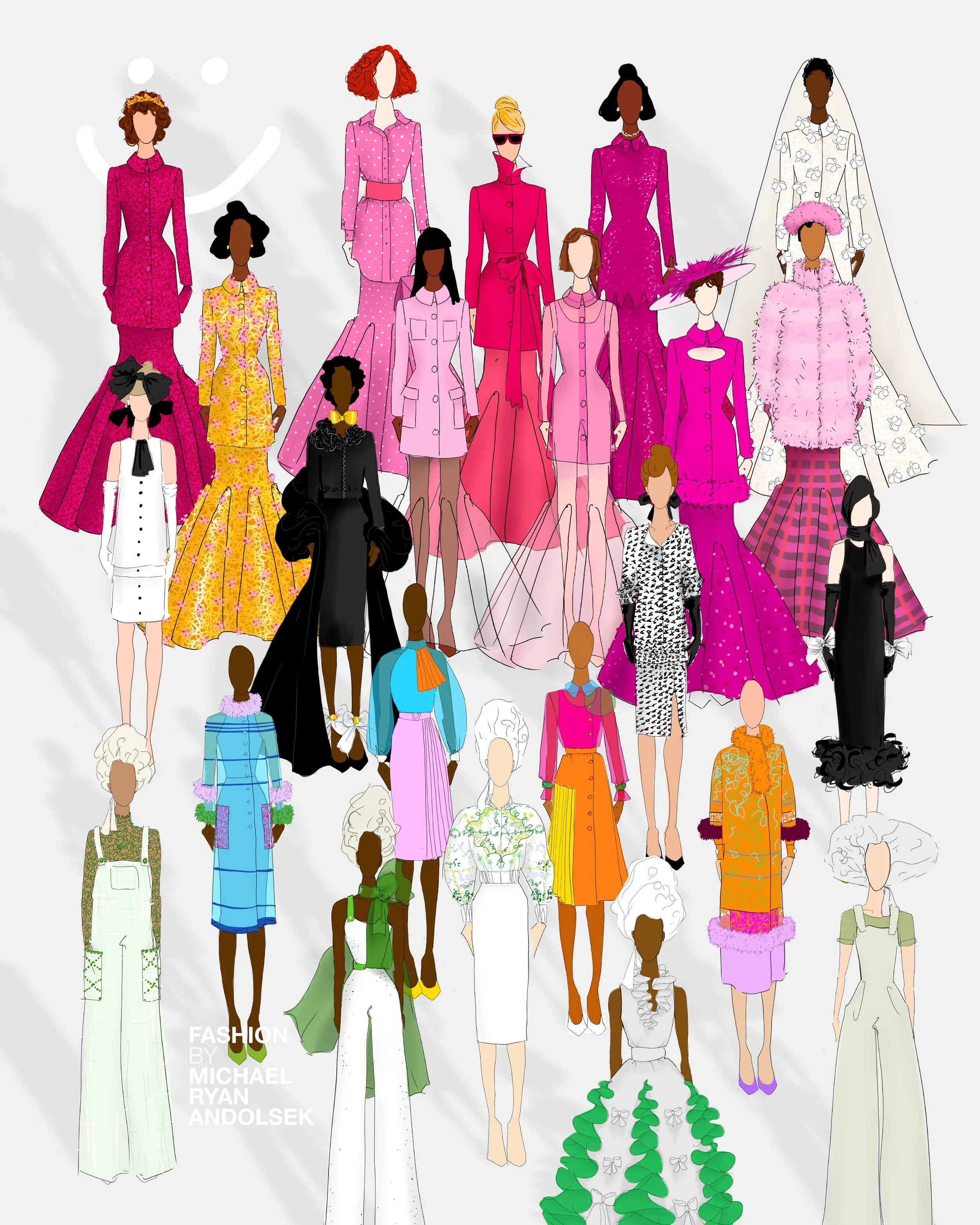 Fashion Drawings Collage Print No. 2
