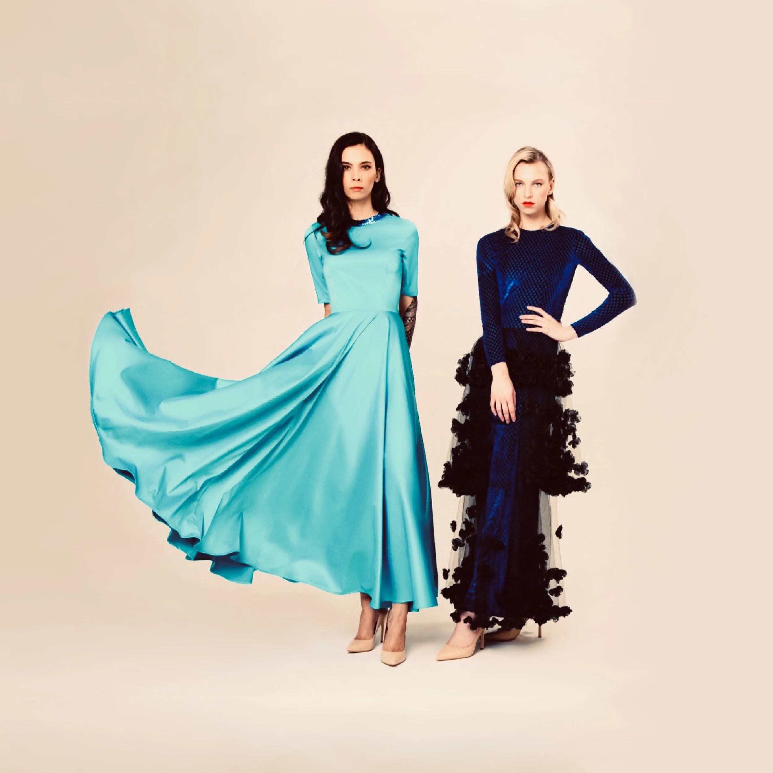 Kamali'i Kulani (left) and Morgan Olson (right) photographed by Michael Ori, Hair & Makeup by Vince Hernandez