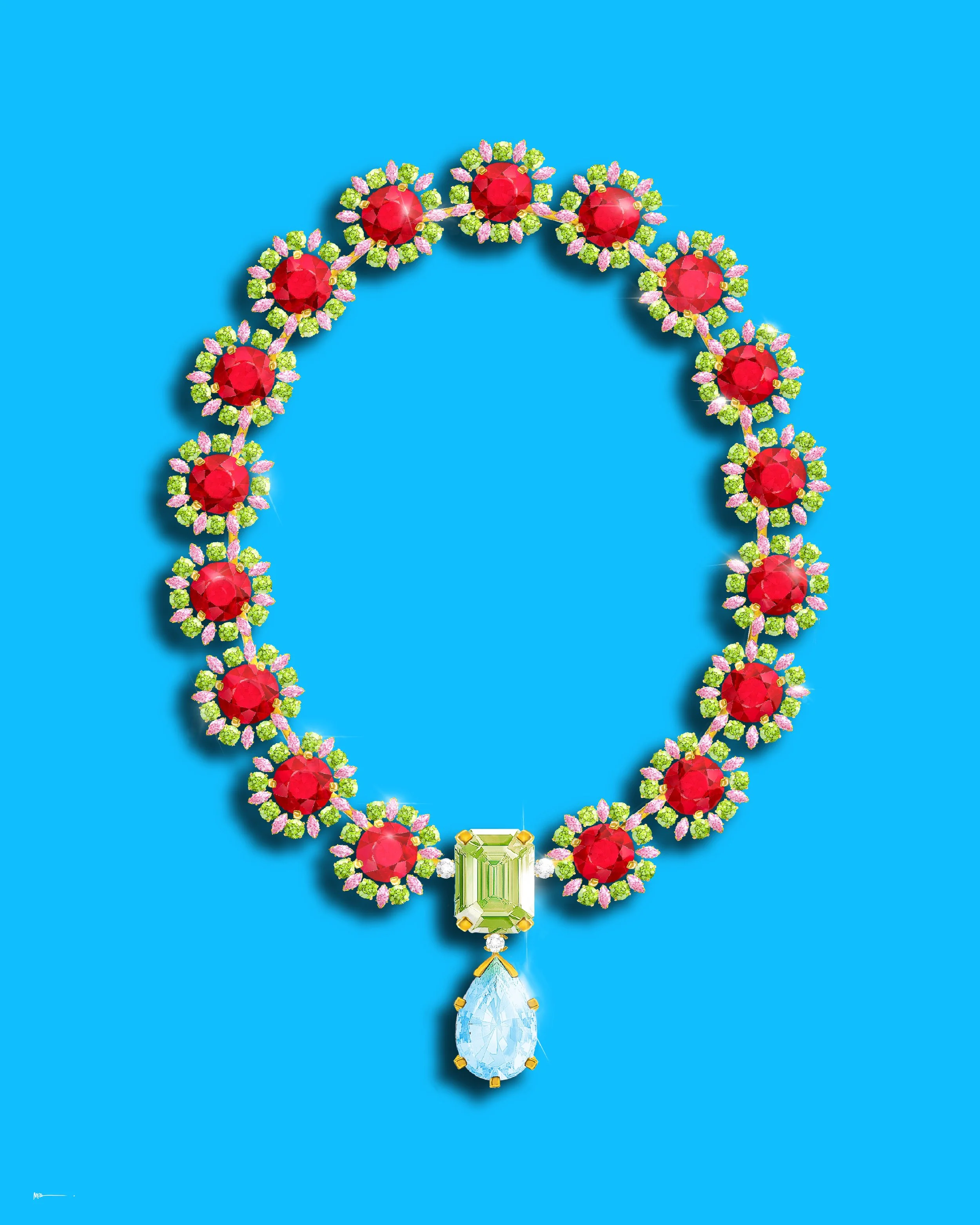 Apple Necklace Print No. 1
