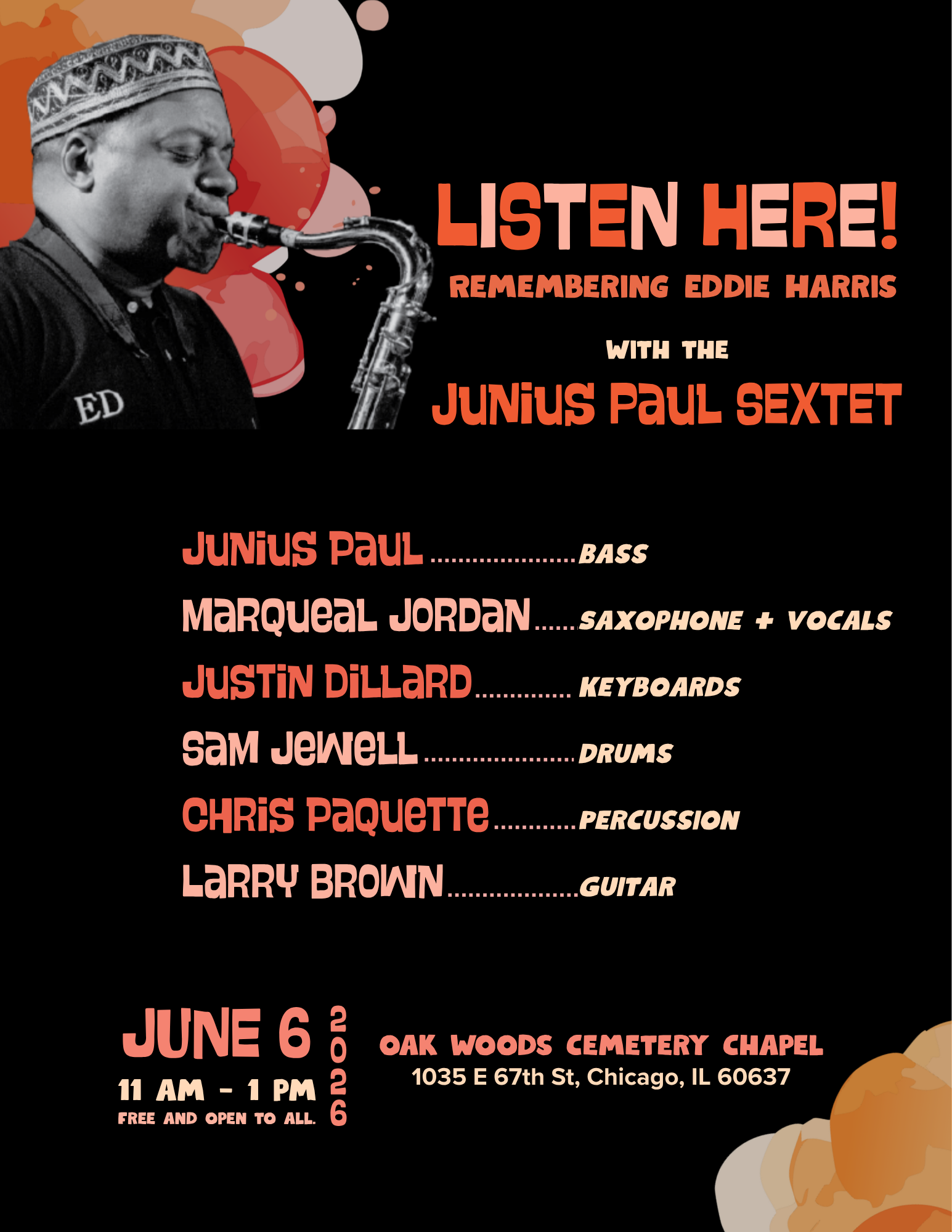 Junius Paul Sextet Lineup