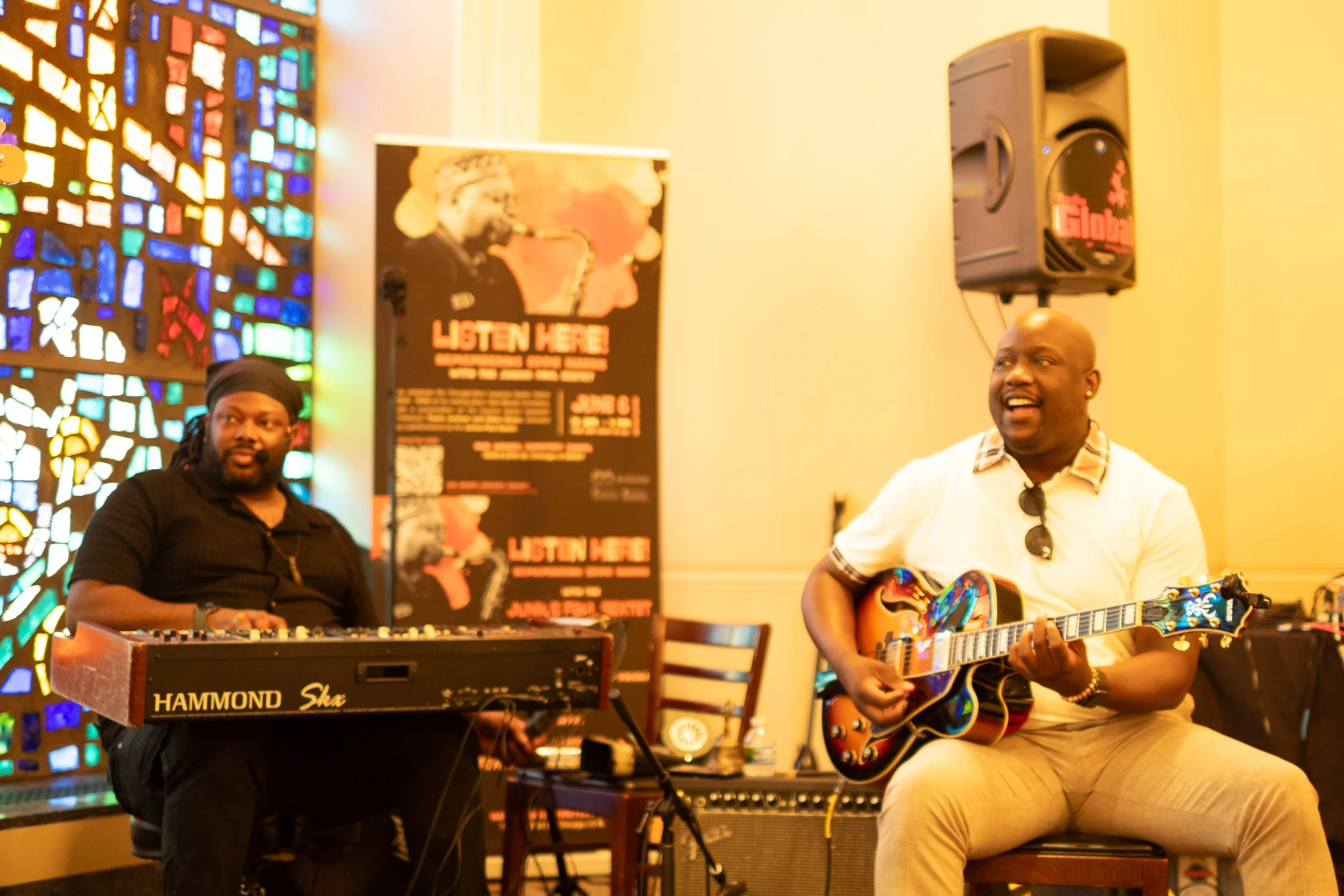 Justin Dillard (keys) and Larry Brown (guitar).