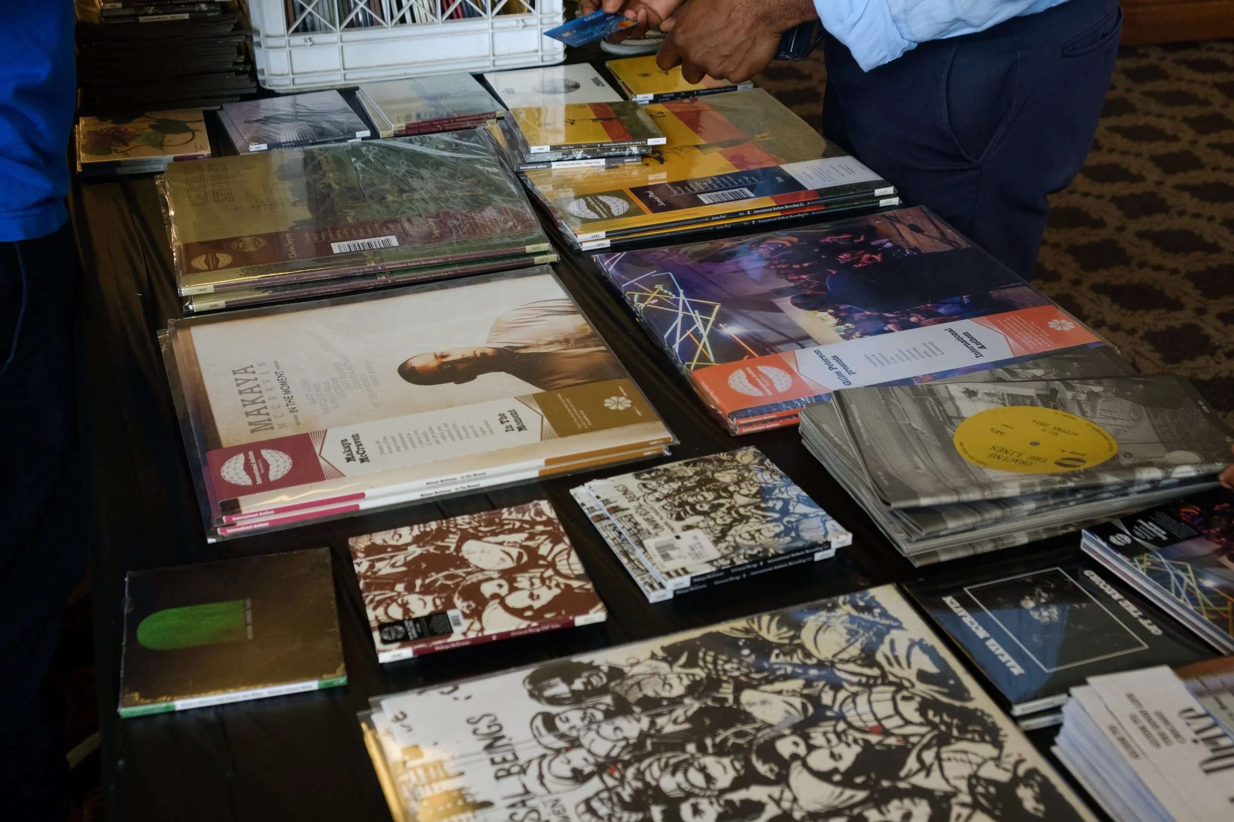 Records for sale by International Anthem and Dusty Groove.