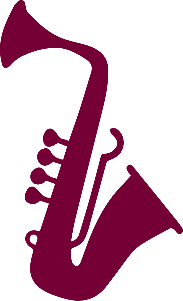 Illustration of a musical instrument combining a saxophone and a clarinet.