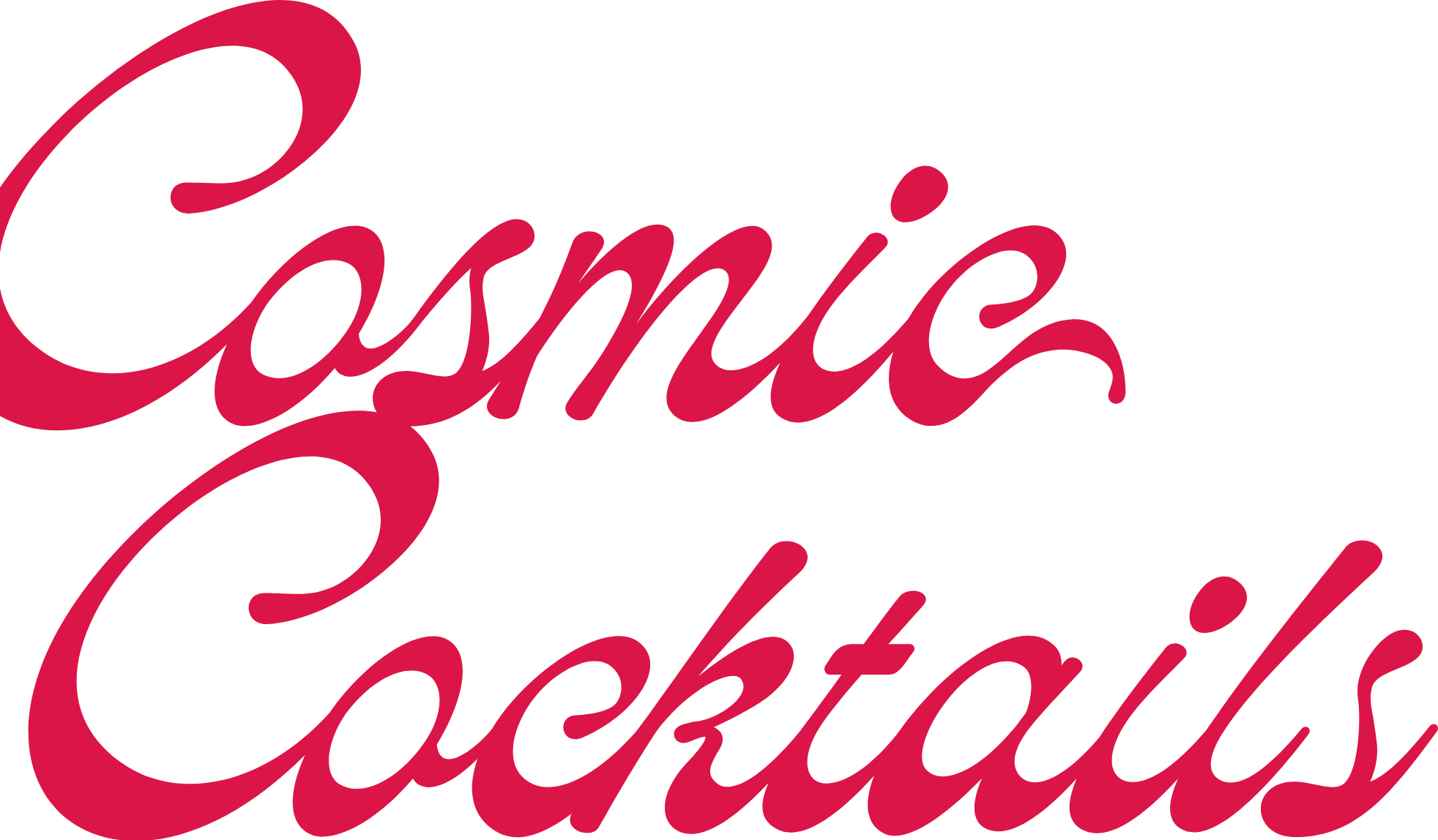 Text in cursive red font that reads "Gasping for Cocktails"