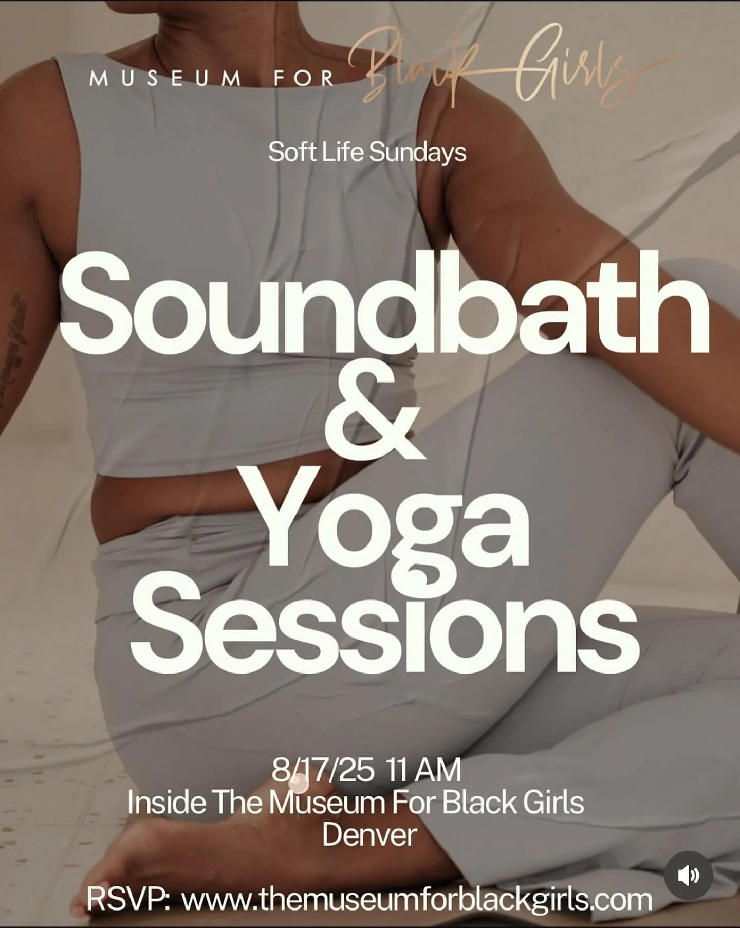 @museumforblackgirls is introducing Soft Life Sundays A Museum for Black Girls Wellness Series!

I am grateful to have the opportunity to do a group sound bath session right after R&amp;B yoga with @cheneahasenteredthechat Sunday 8/17. Don&rsquo;t fo