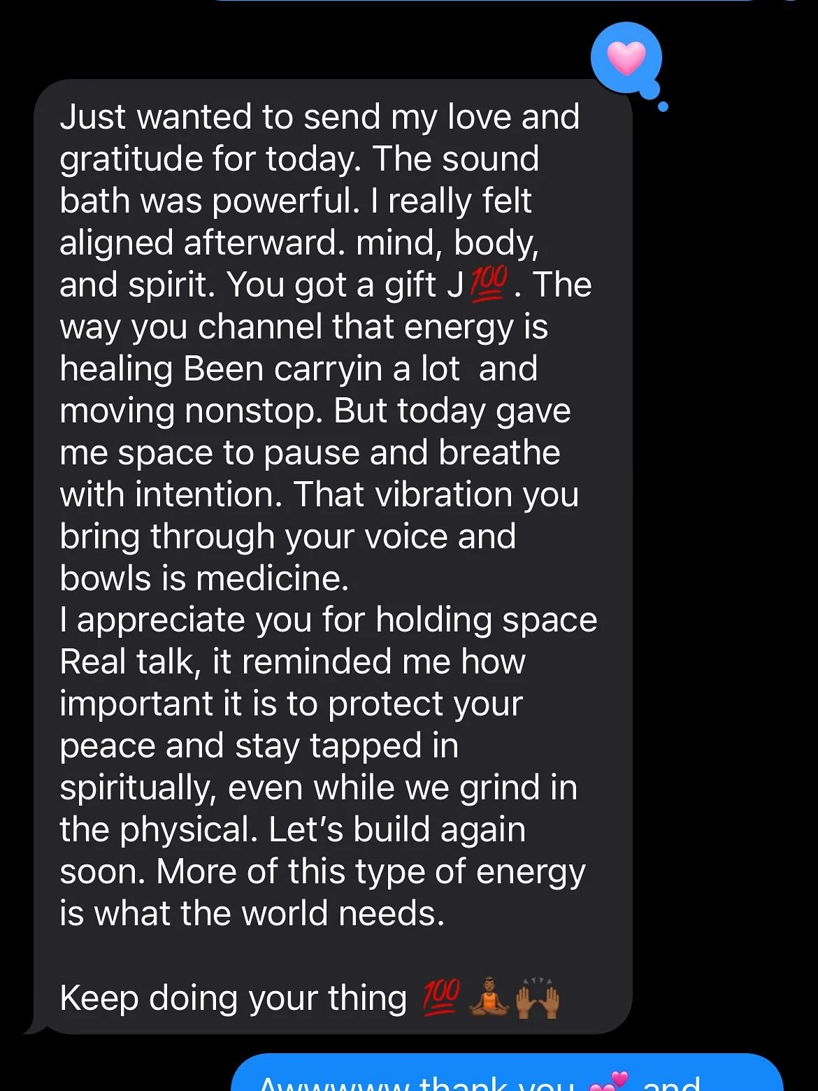 The vibration is medicine. The pause is sacred.
Every session is a reminder to breathe, align, and return to self. 🤍
Infinite gratitude to those who trust me to hold space.

#sound #frequencies #skyysfrequency #mentalhealth #alignment #peace #soundb