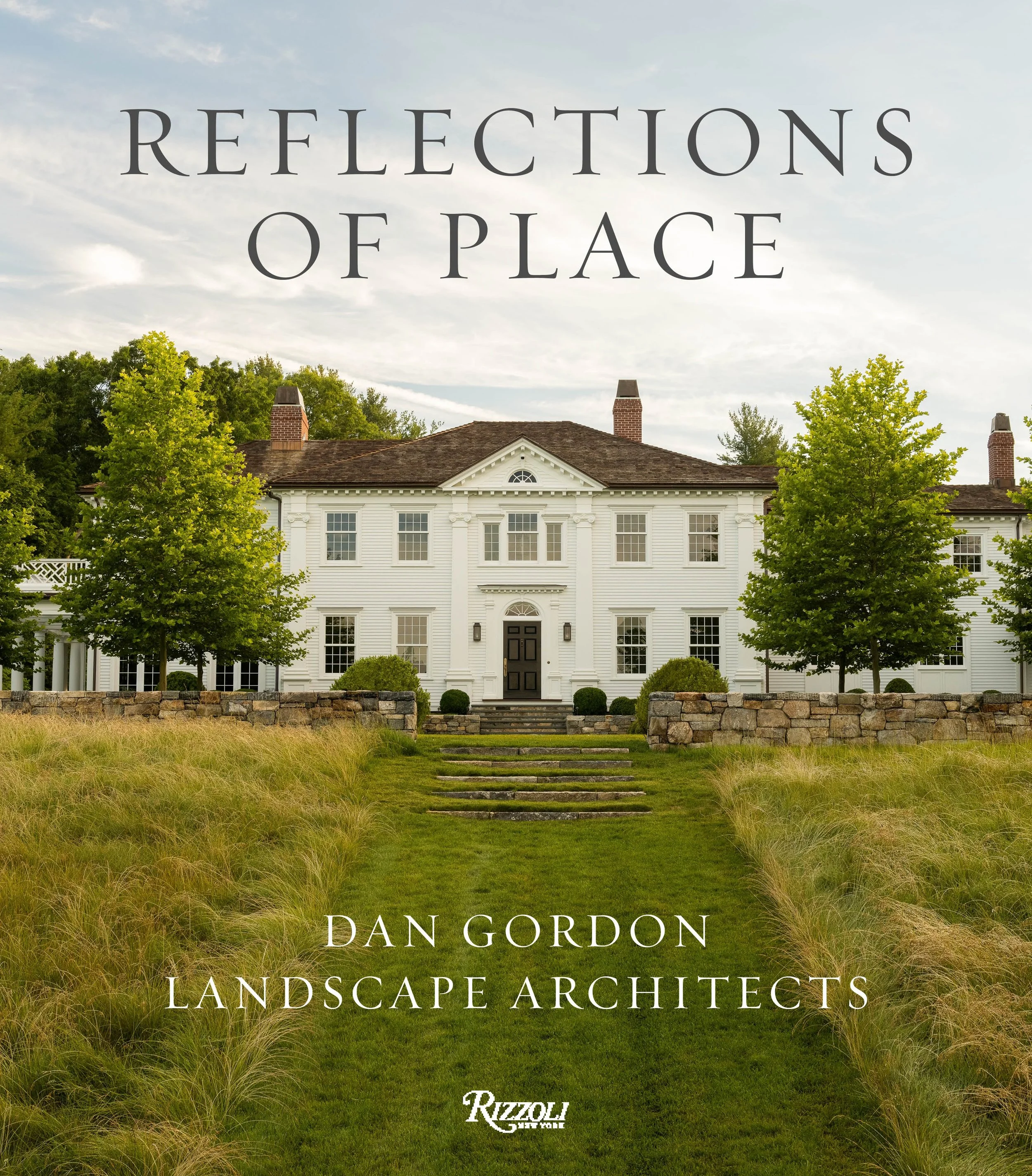 Reflections of Place book cover: photo of large house with garden in front