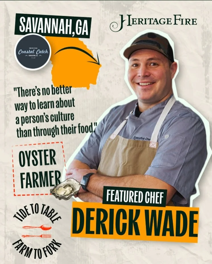 🔥 Coastal Catch is fired up for Heritage Fire this Sunday! Join us as we bring the heat to one of the most unforgettable live-fire culinary events of the year. 🔥

📍 The Westin - Savannah, GA
📅 Sunday, June 29
🍴 Wood-fired flavors. Local ingredie