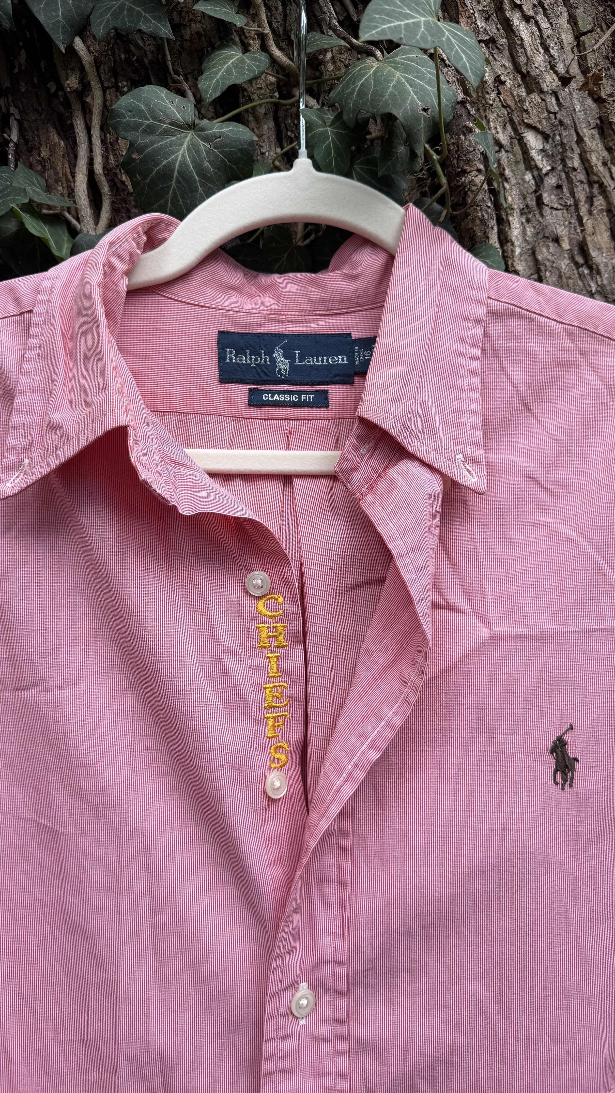 upcycled chiefs icon button-down // #92
