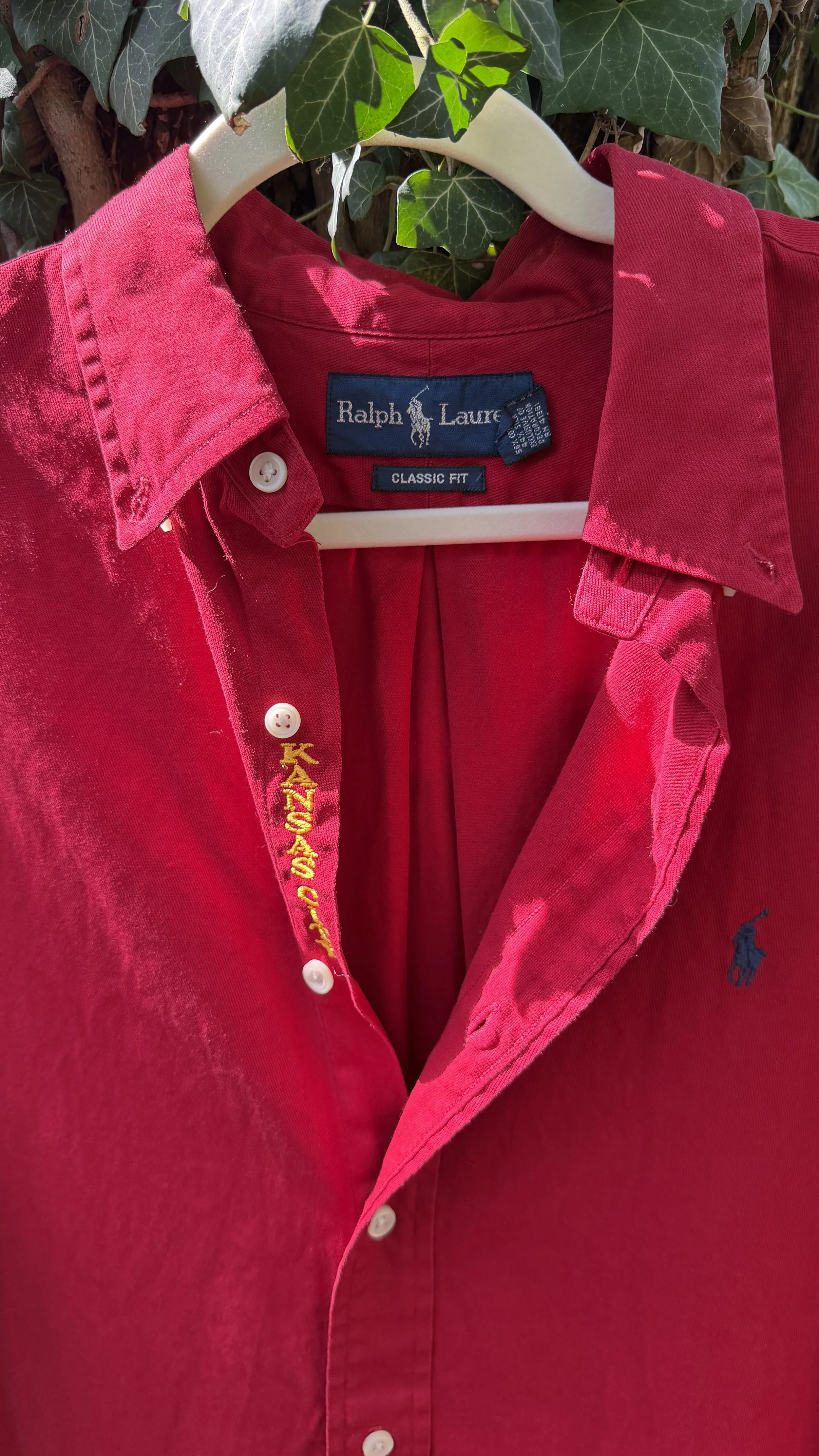 upcycled chiefs icon button-down // #116
