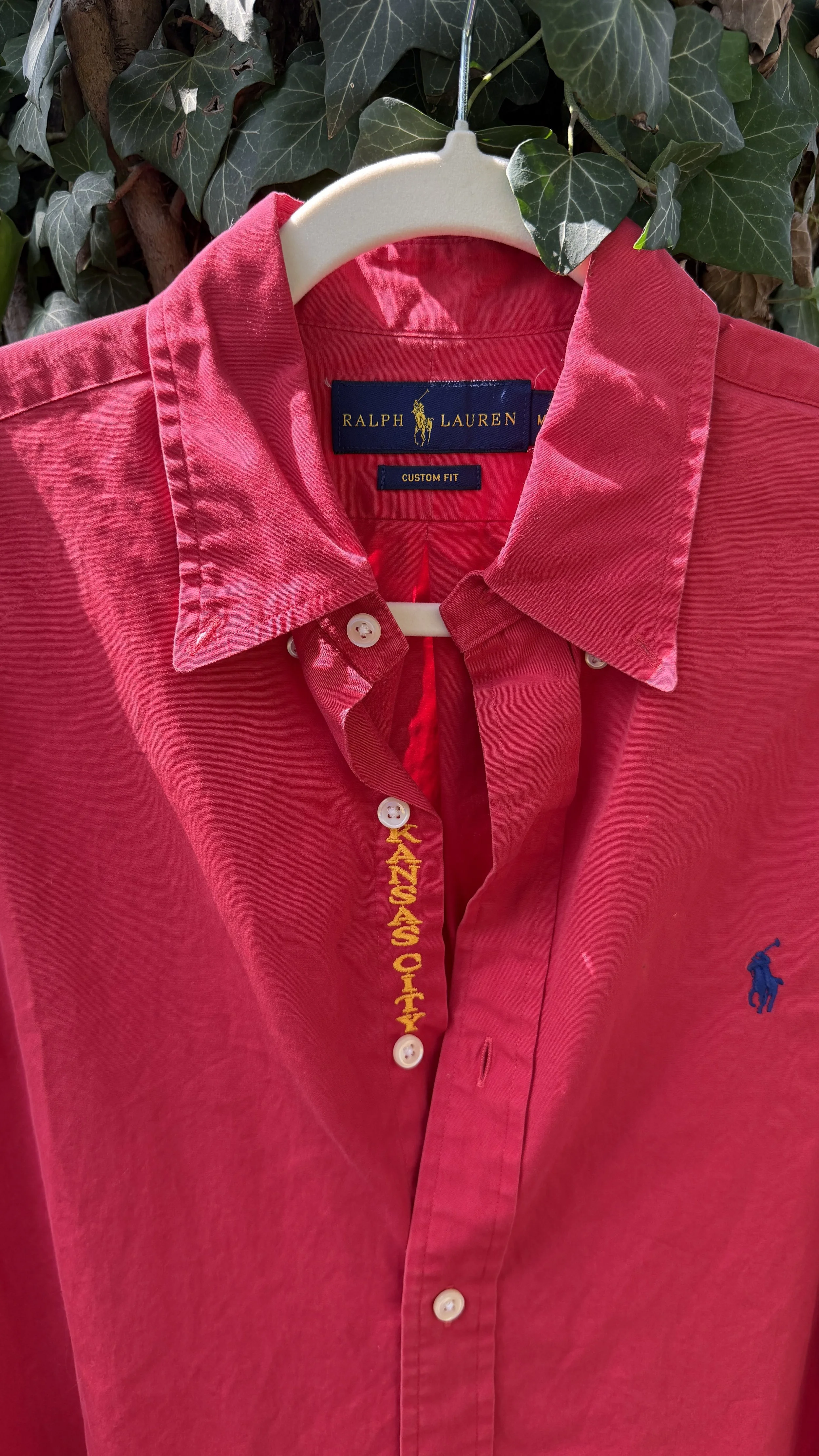 upcycled chiefs icon button-down // #117