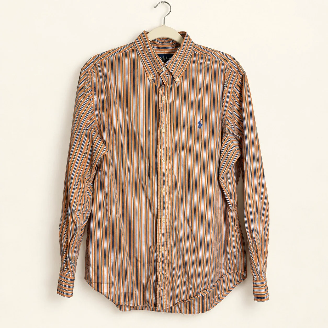 Ralph Lauren Orange & Blue Multi-Stripe Button-Down (Classic Fit)