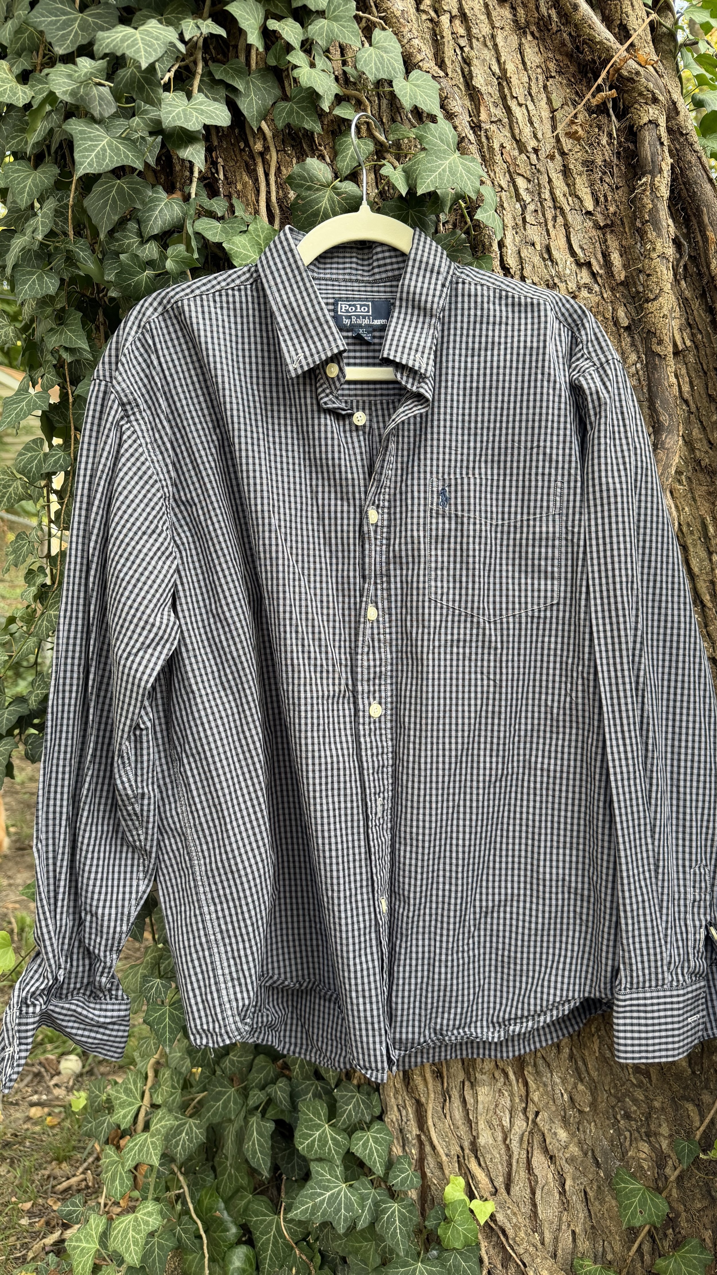 Vintage Polo Ralph Lauren Black & White Mini-Check Button-Down (Copy)