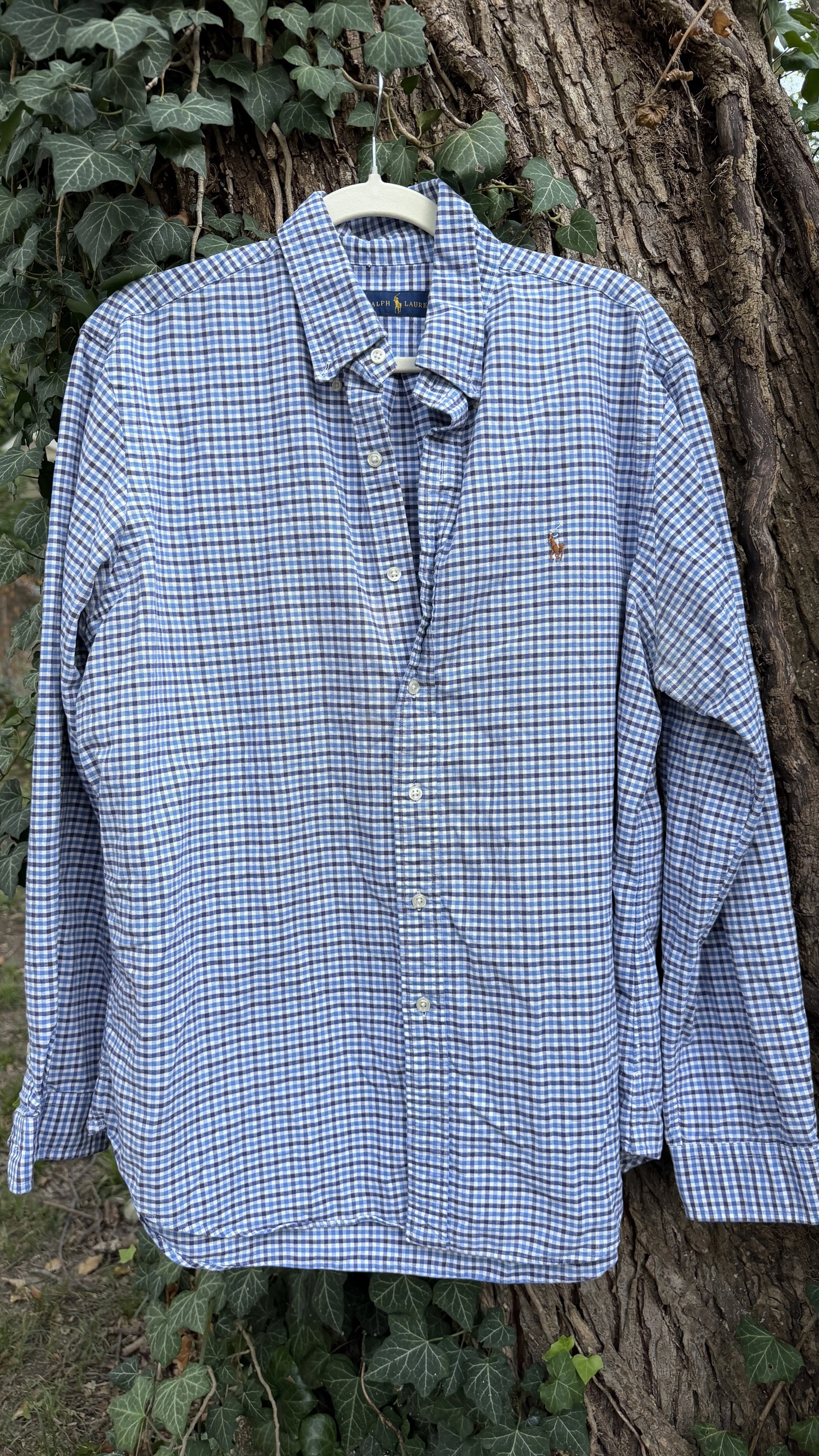 Vintage Ralph Lauren Sky Blue Check Button-Down