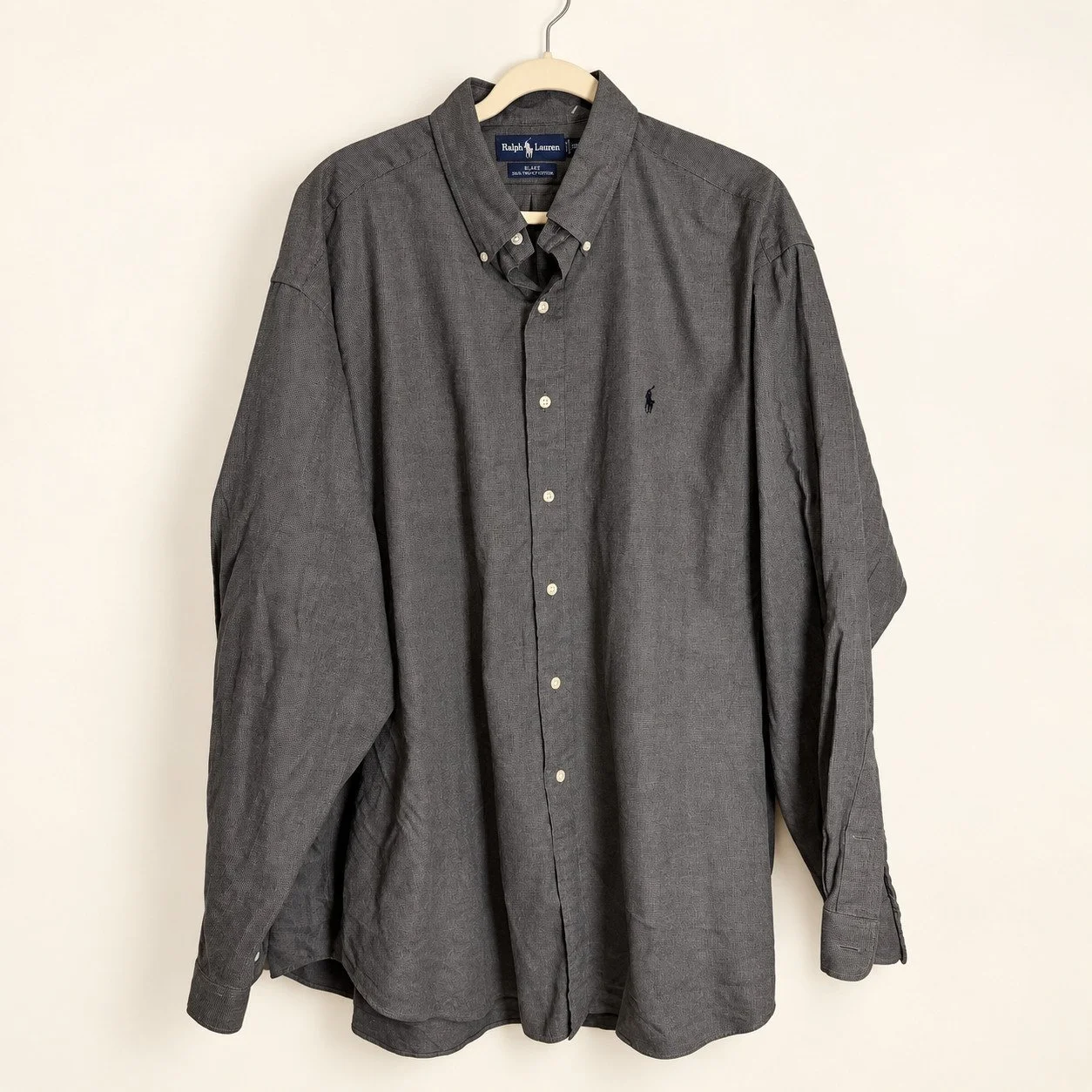 Ralph Lauren Charcoal Check Button-Down (Blake Fit)