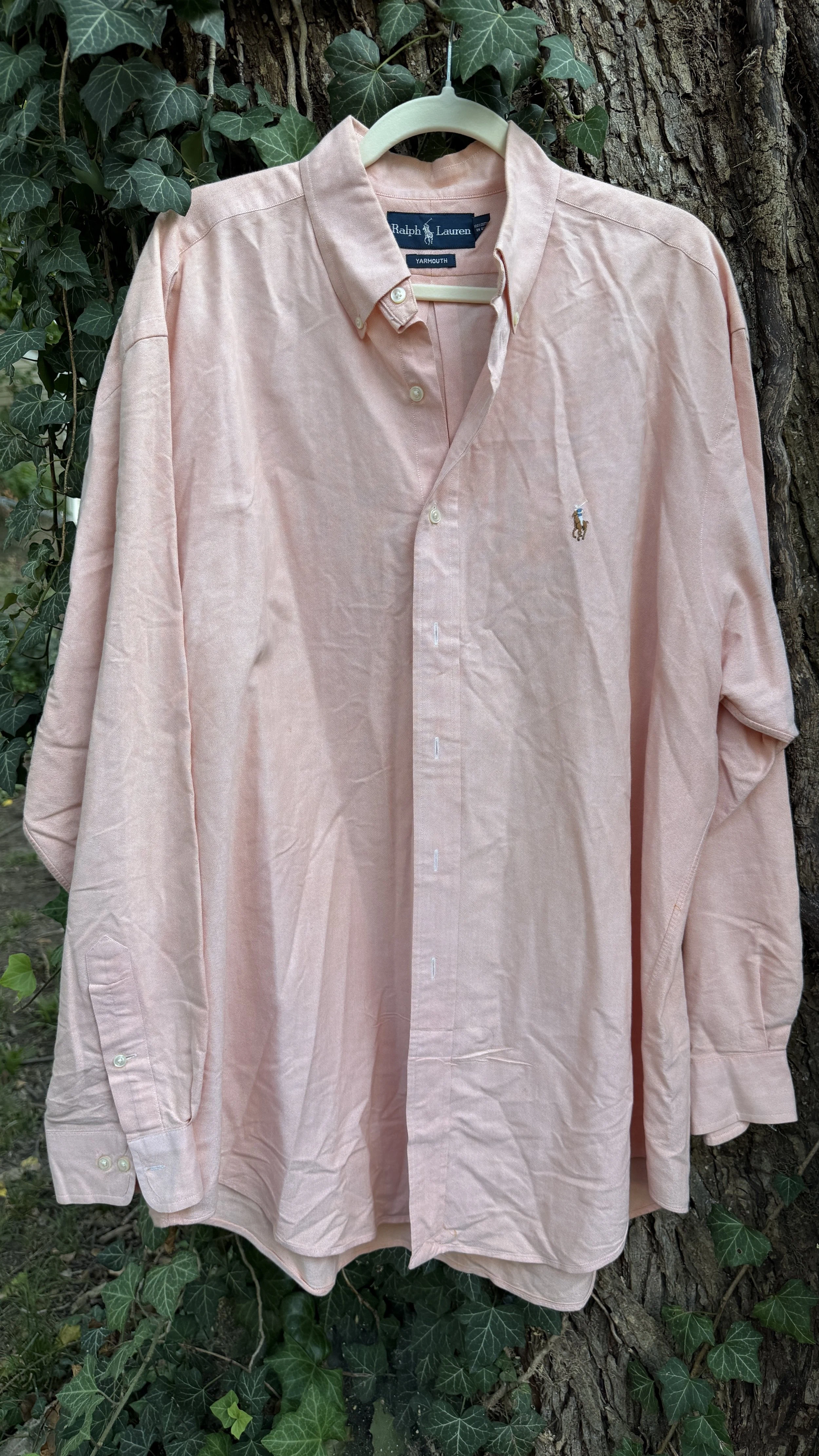 Vintage Ralph Lauren Peach Oxford Button-Down (Yarmouth)