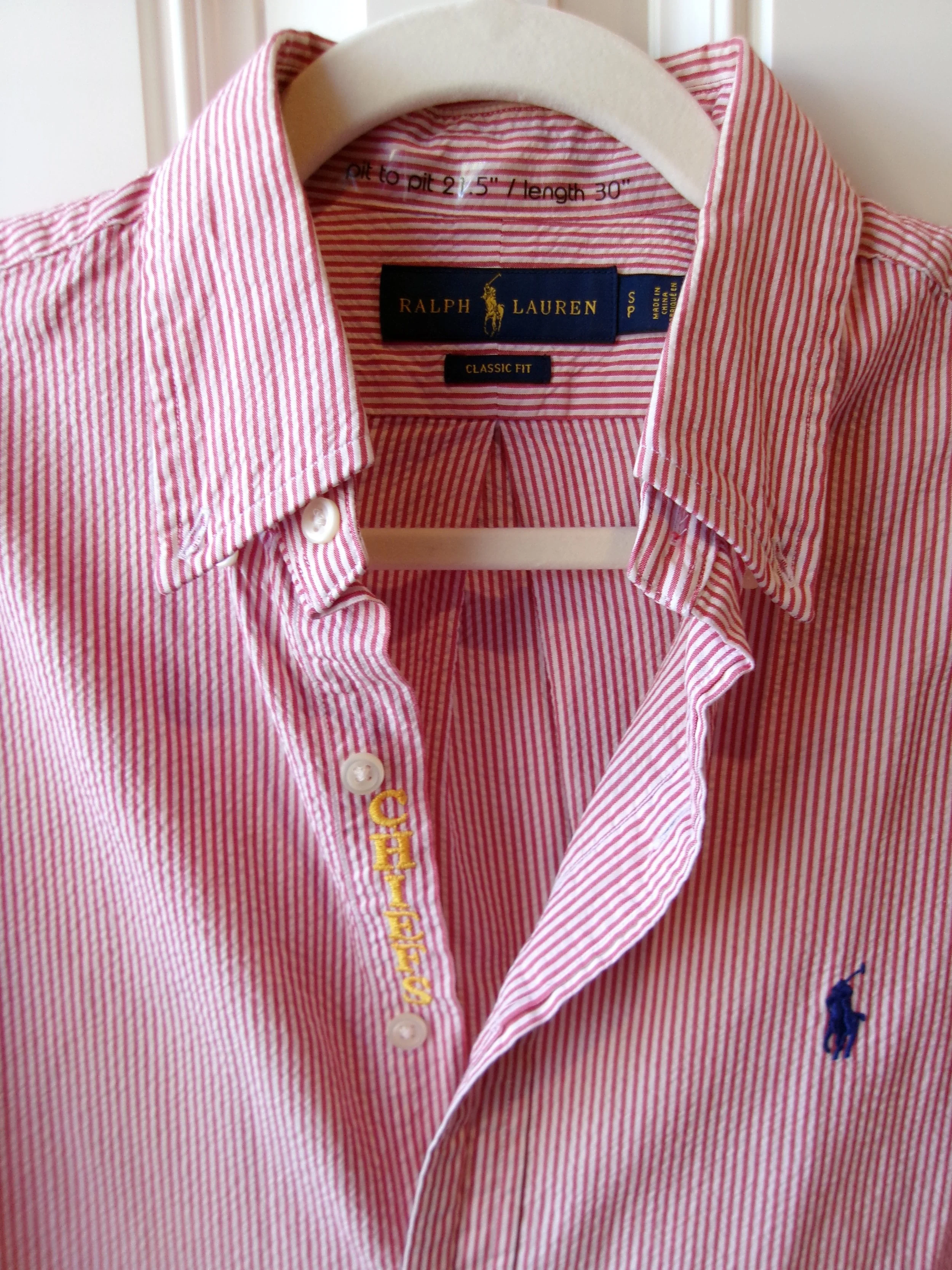 upcycled chiefs icon button-down // #187