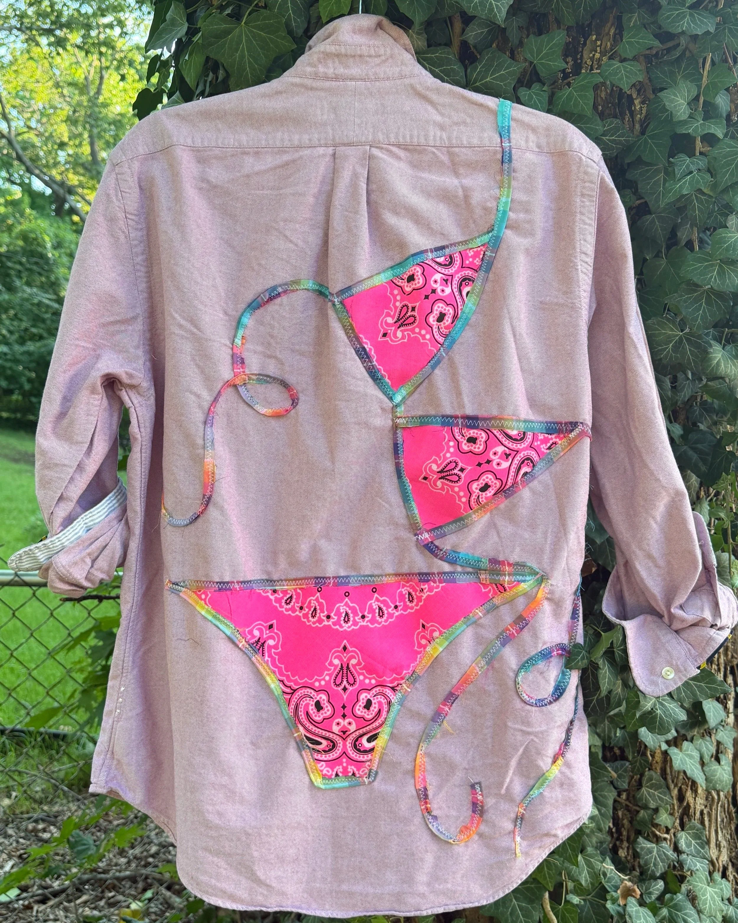 Disco Bikini Button Down // Lisa Frank