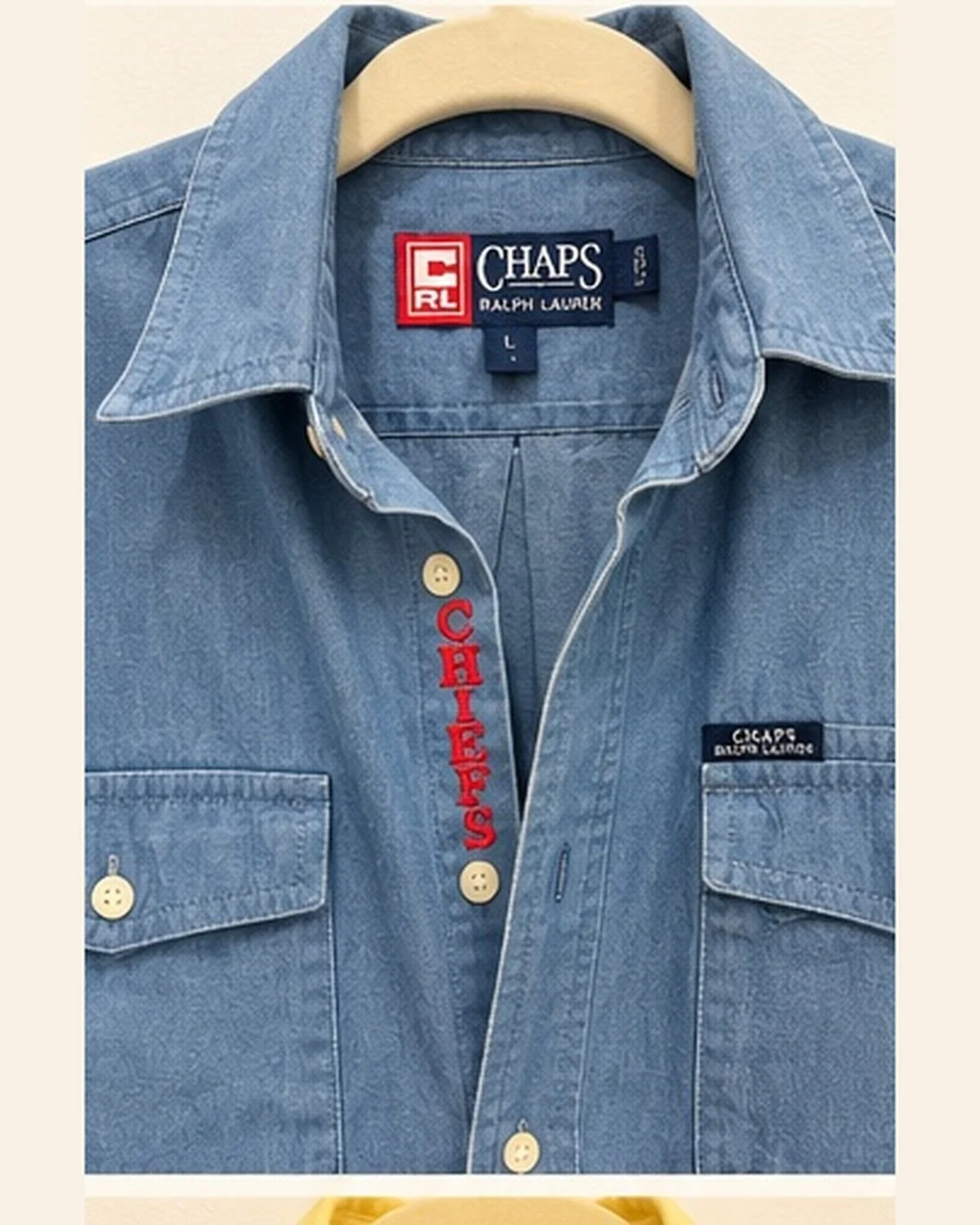 upcycled chiefs icon button-down // #173
