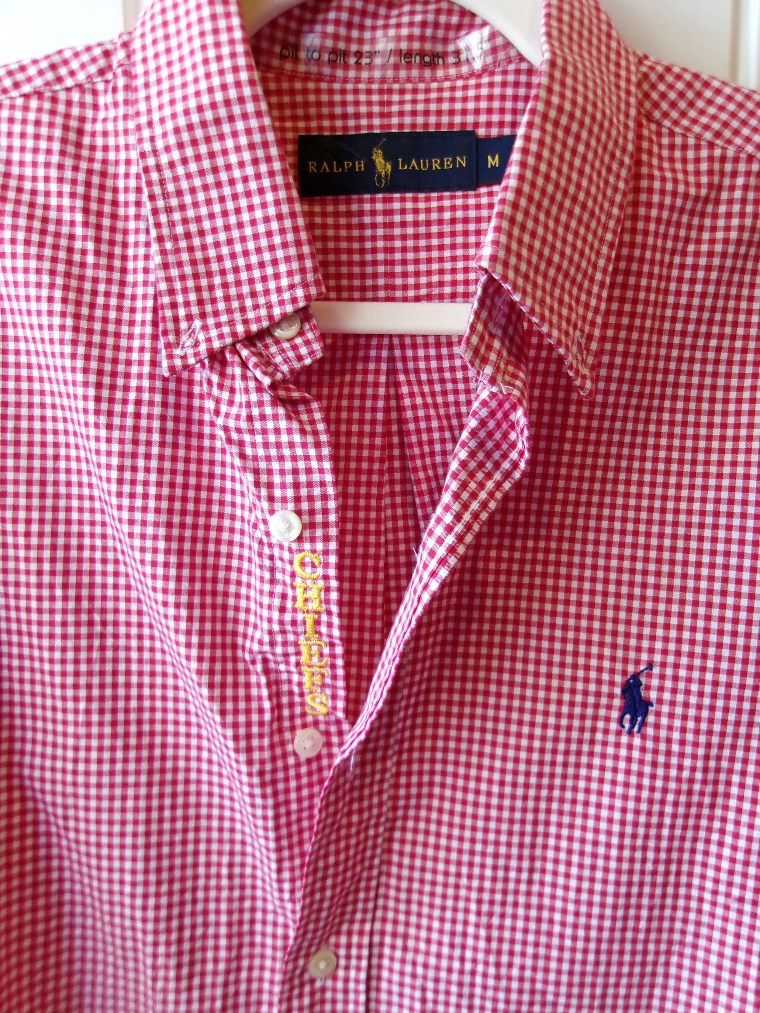 upcycled chiefs icon button-down // #185
