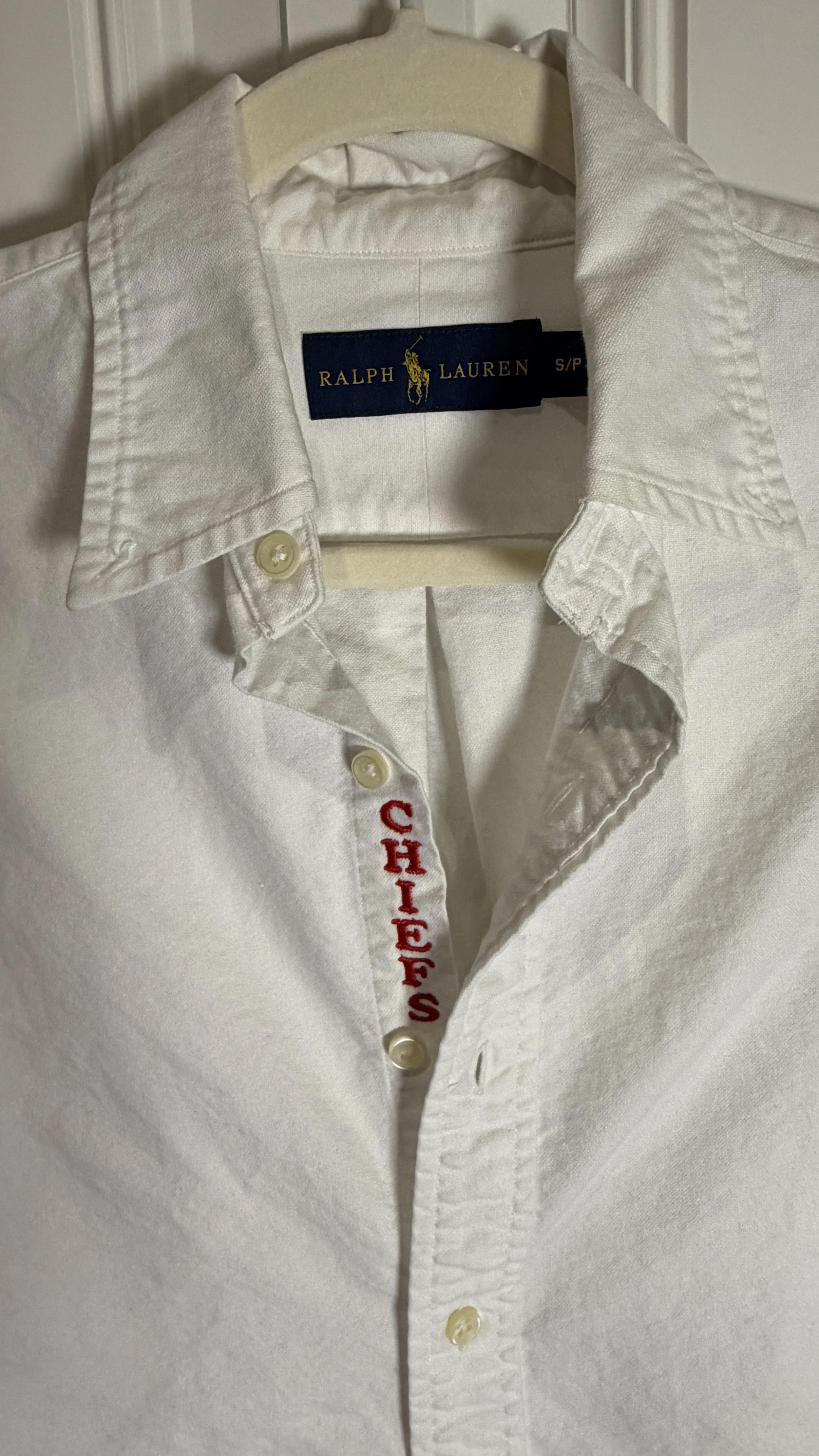 upcycled chiefs icon button-down // #124