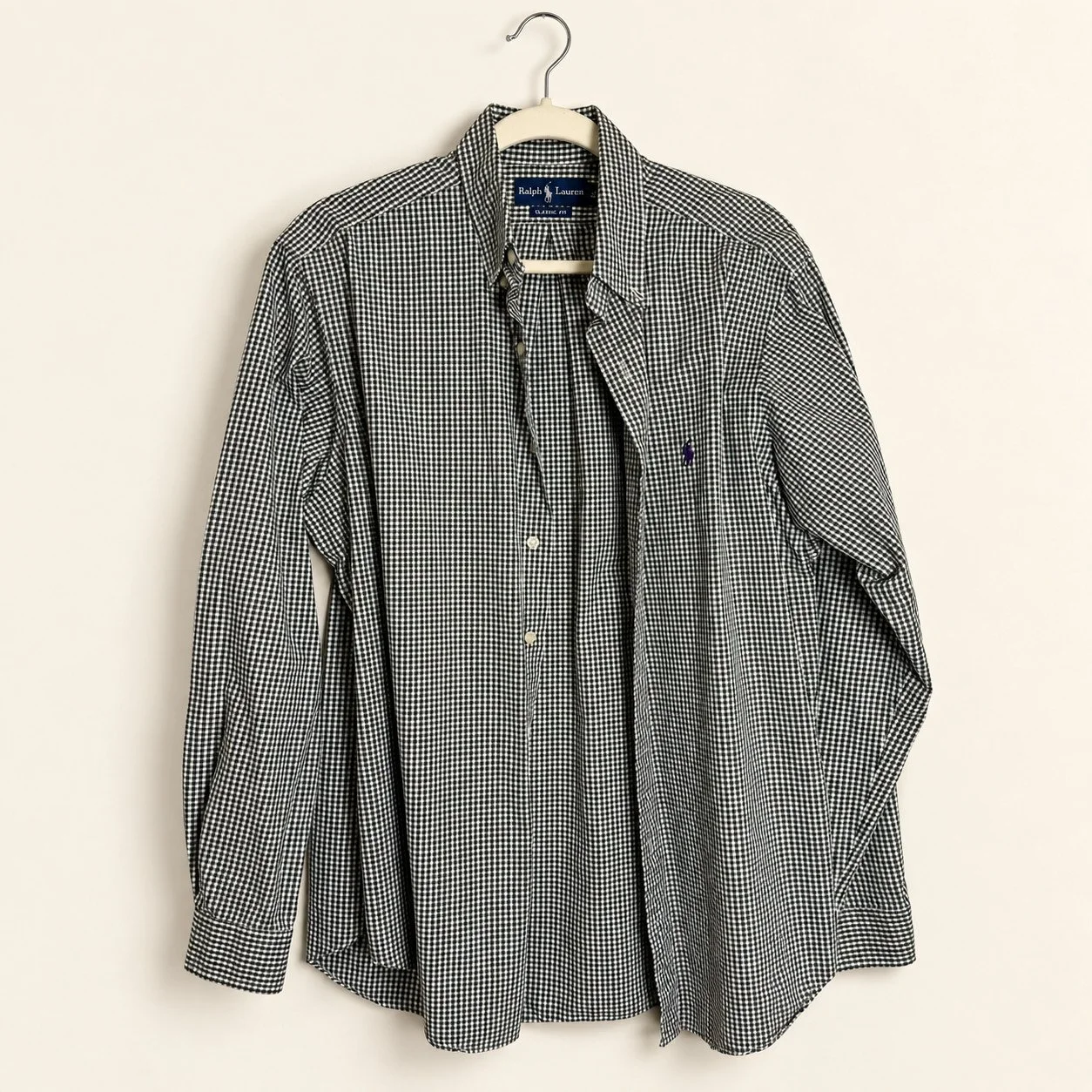 Ralph Lauren Dark Olive Gingham Button-Down (Classic Fit)