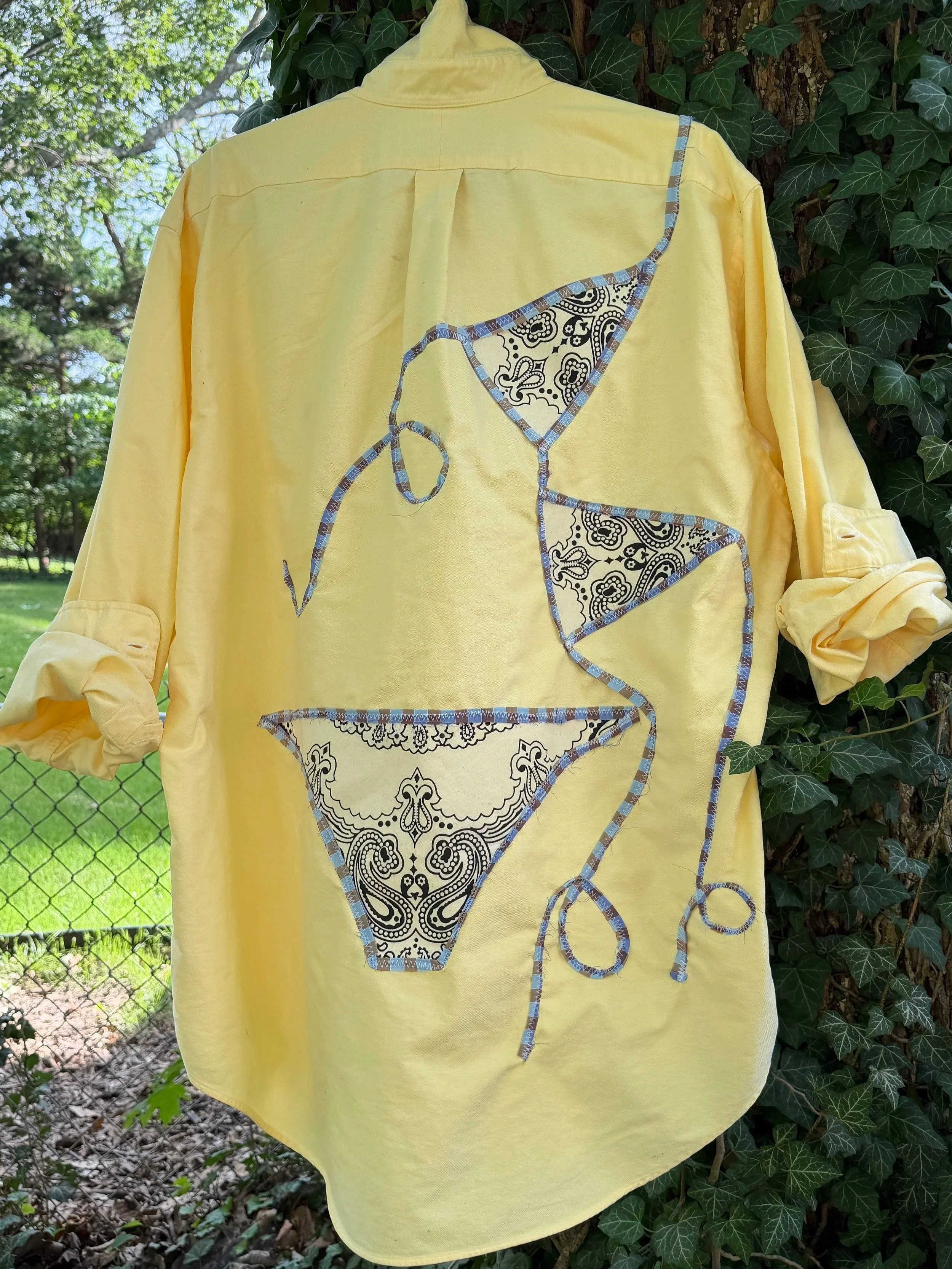 Disco Bikini Button Down // Limoncello