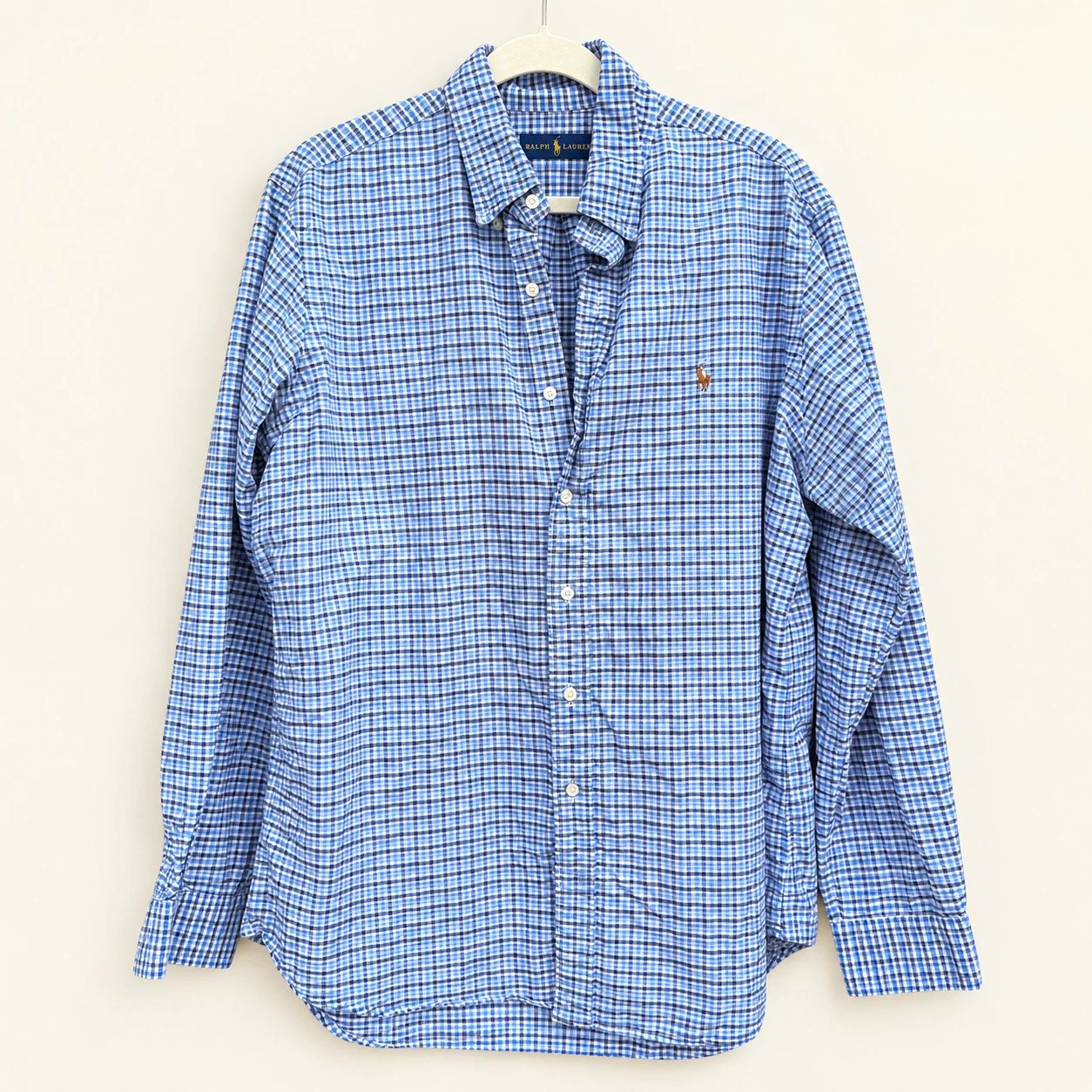 Vintage Ralph Lauren Sky Blue Check Button-Down