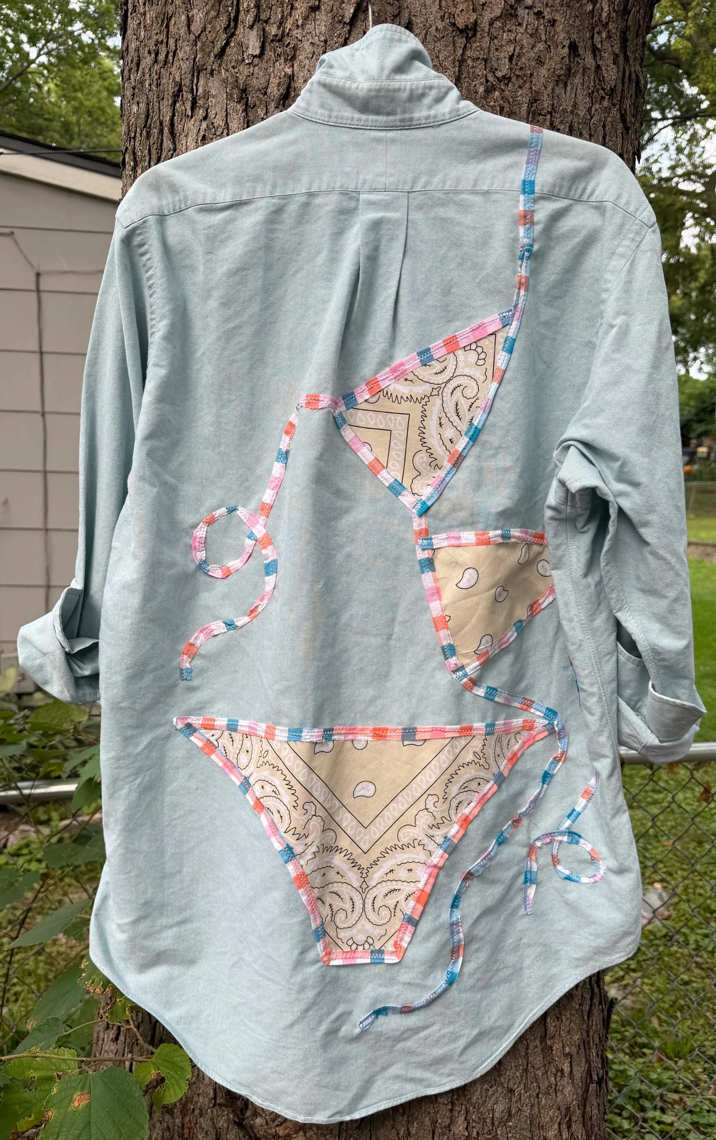 Disco Bikini Button Down // Ocean