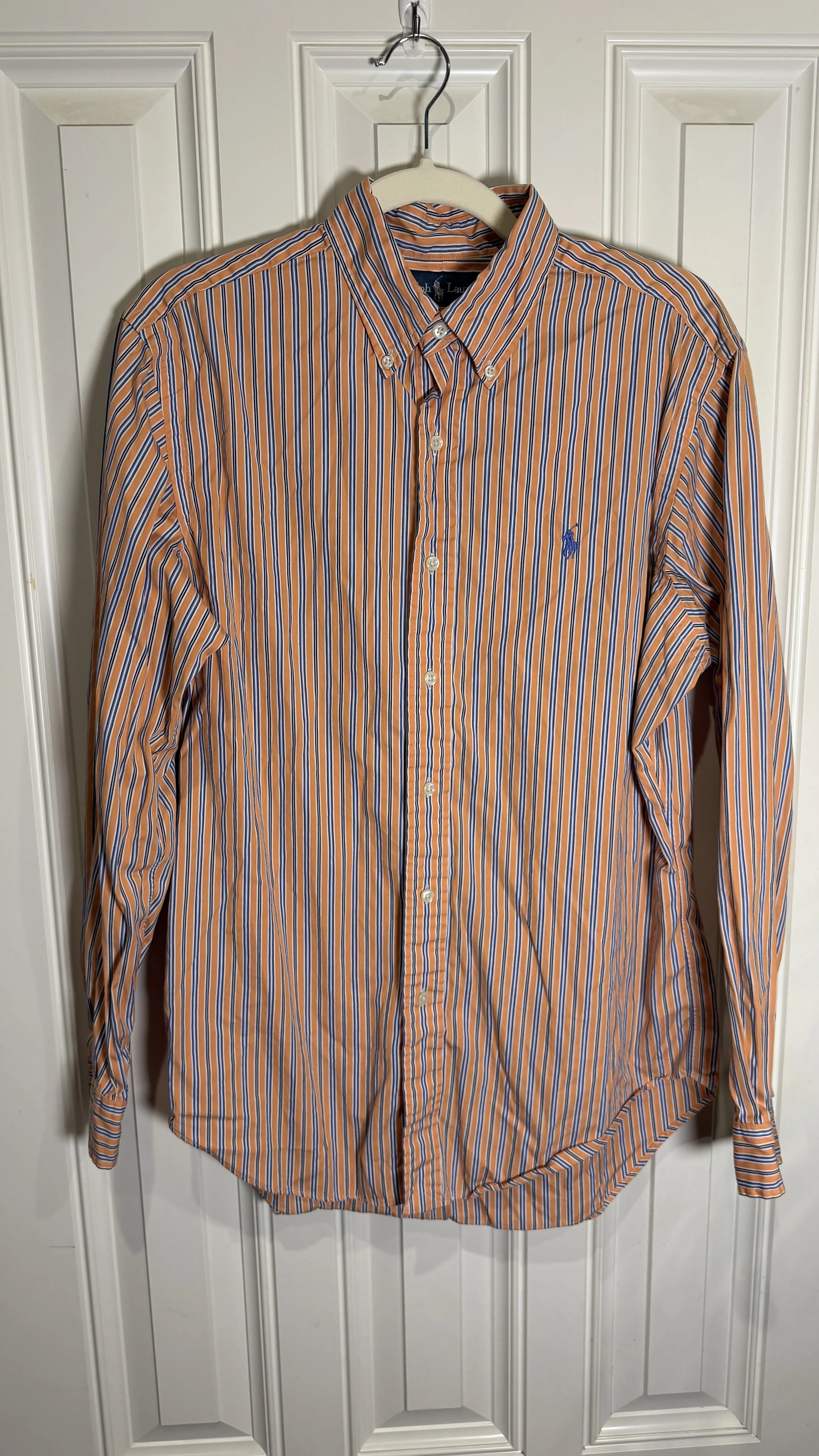 Ralph Lauren Orange & Blue Multi-Stripe Button-Down (Classic Fit)
