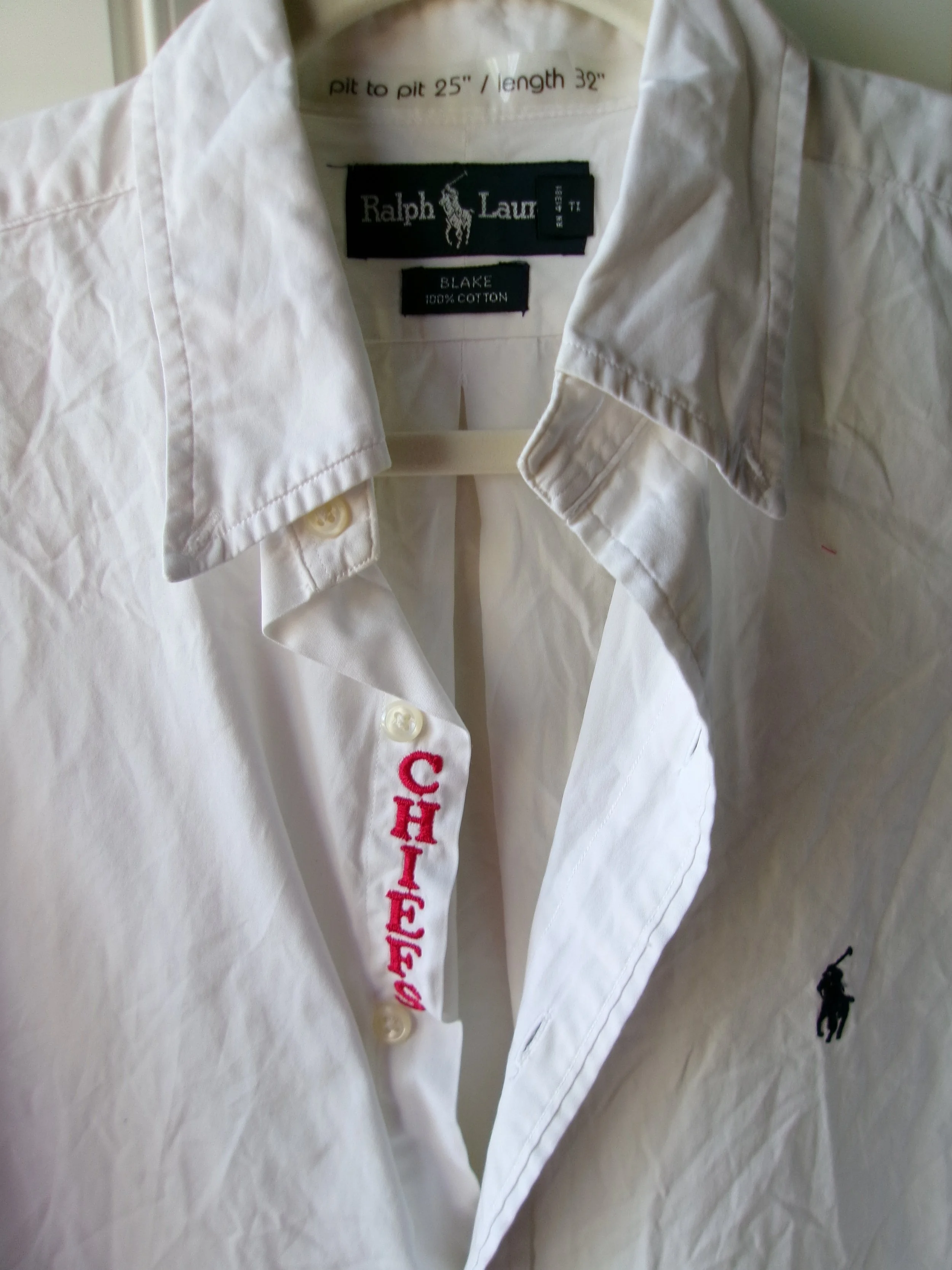 upcycled chiefs icon button-down // #194